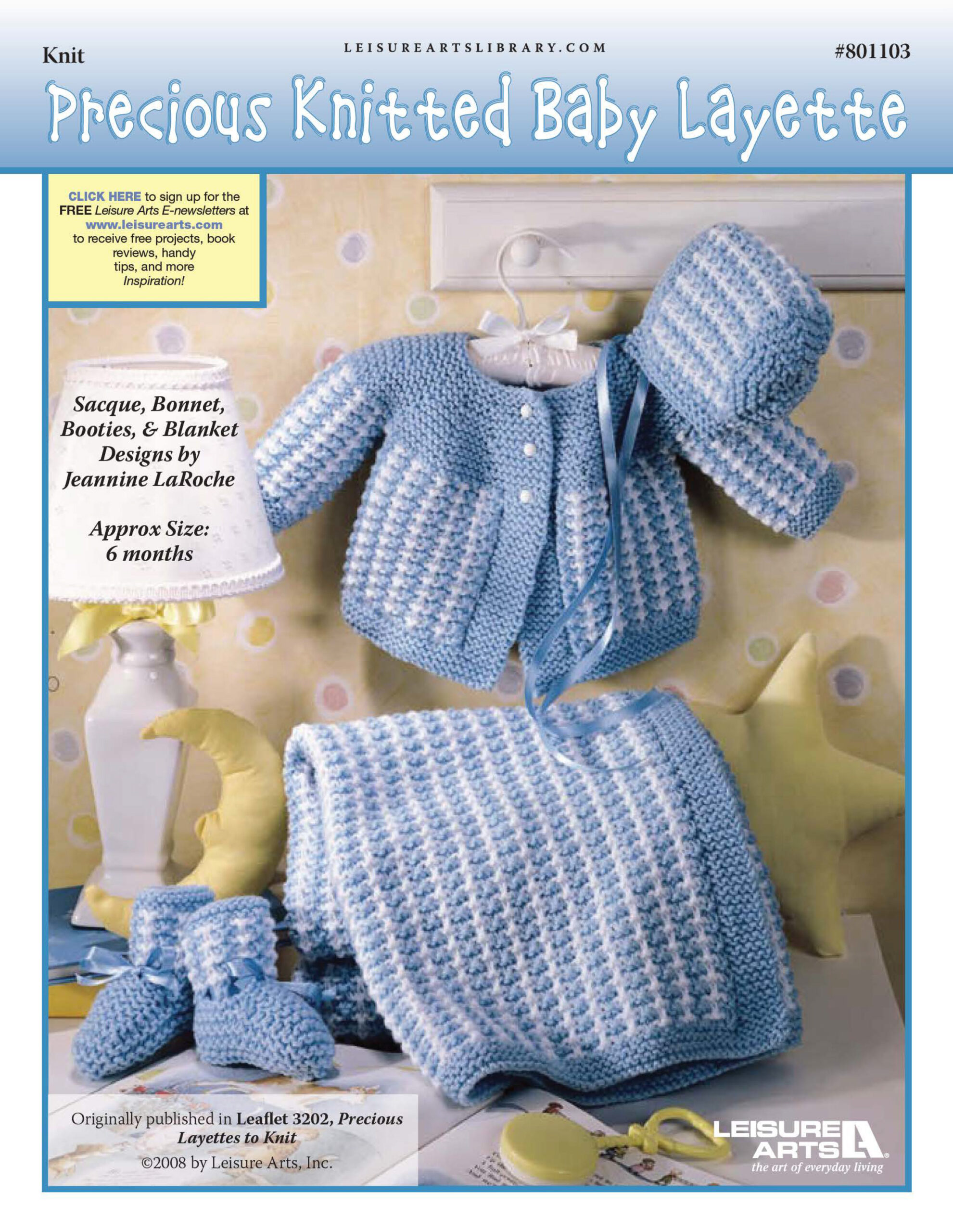 Leisure Arts Precious Knitted Baby Layette ePattern