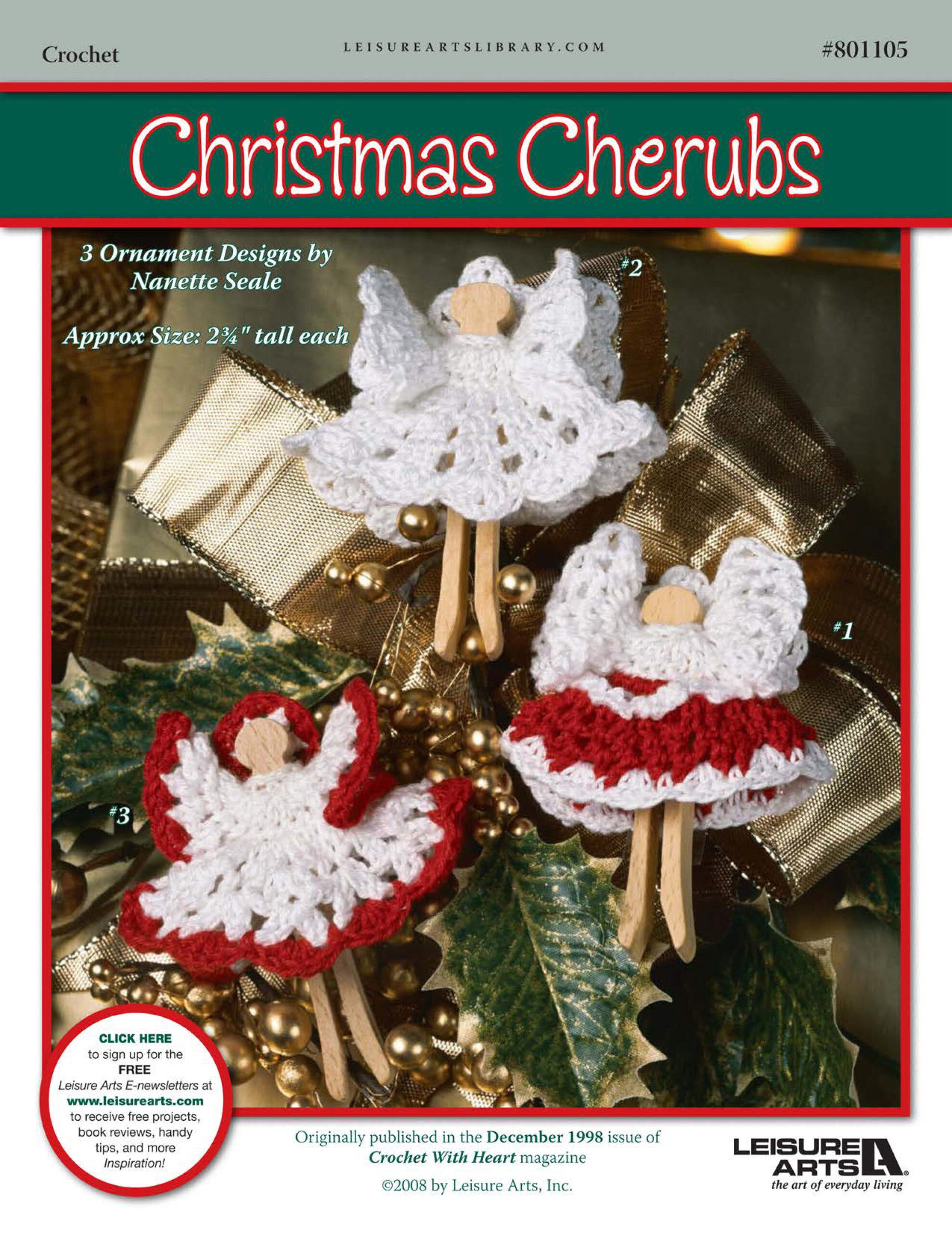 Leisure Arts Christmas Cherubs Crochet ePattern