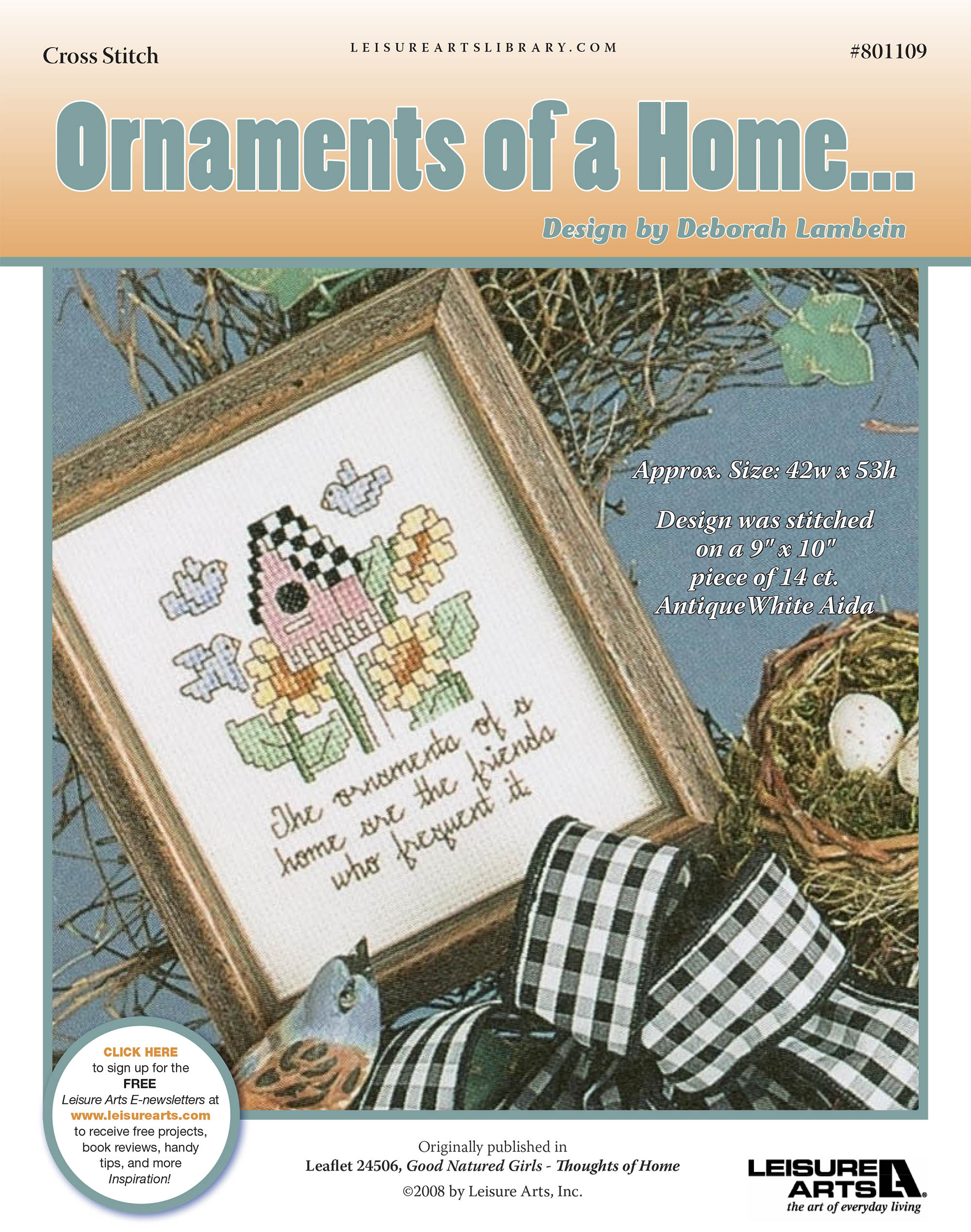 Leisure Arts Good Natured Girls Ornaments of a Home ePattern