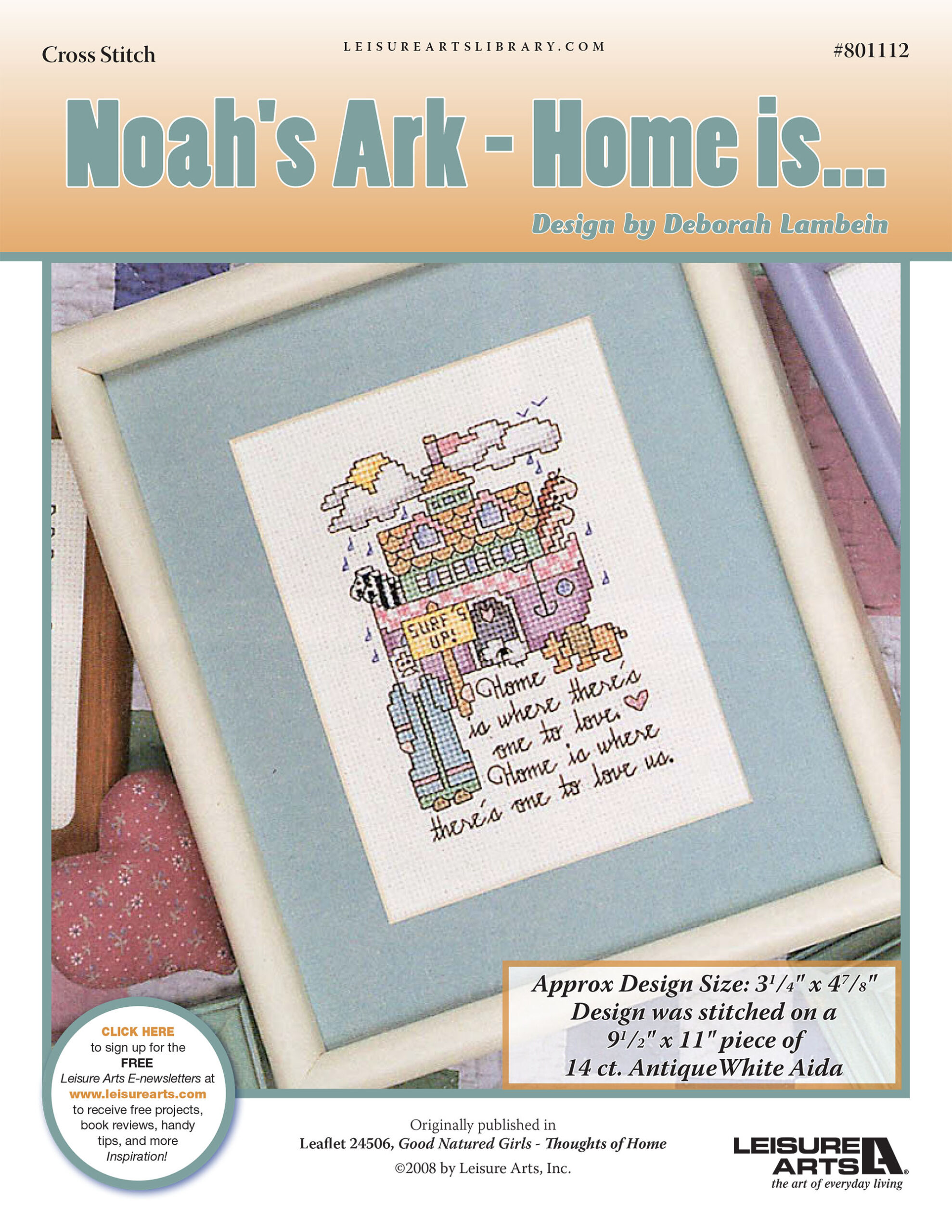 Leisure Arts Good Natured Girls Noahs ArkHome is... ePattern