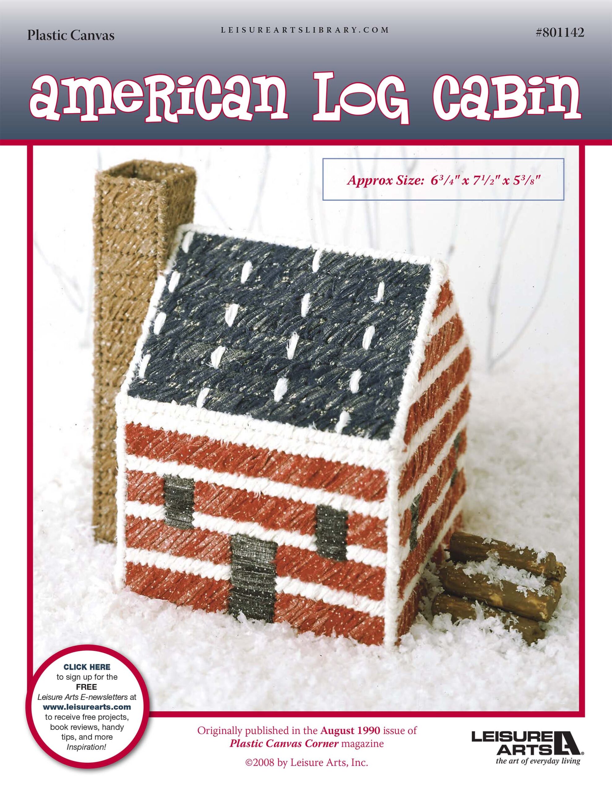 Leisure Arts American Log Cabin Plastic Canvas ePattern