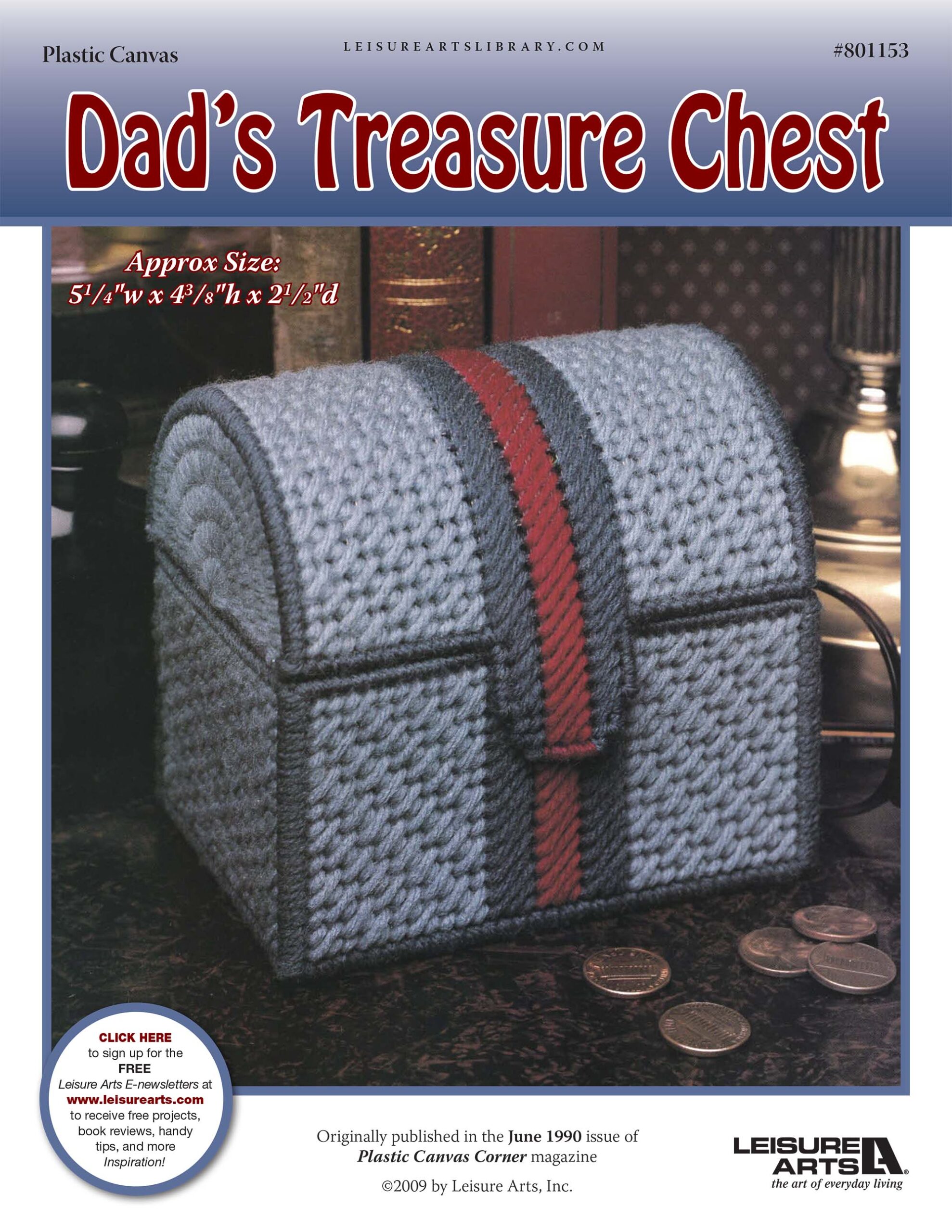 Leisure Arts Dads Treasure Box Plastic Canvas ePattern