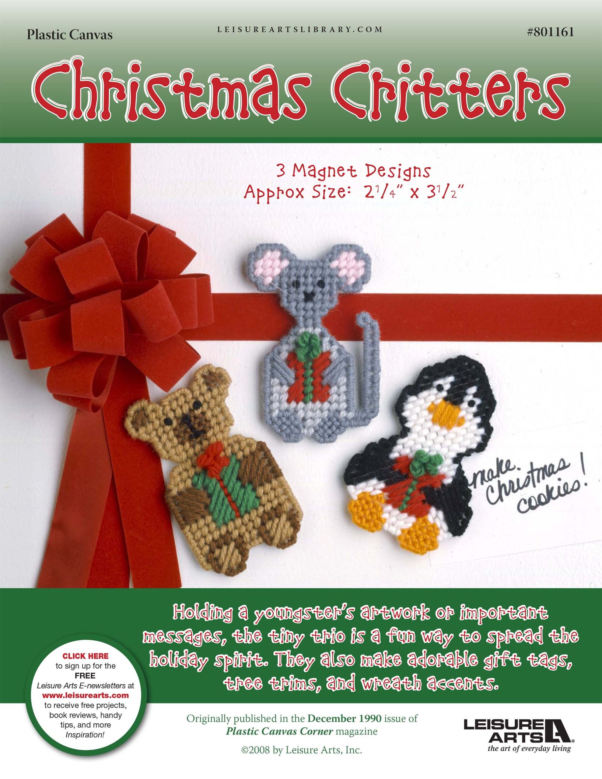 Leisure Arts Christmas Critters Plastic Canvas ePattern