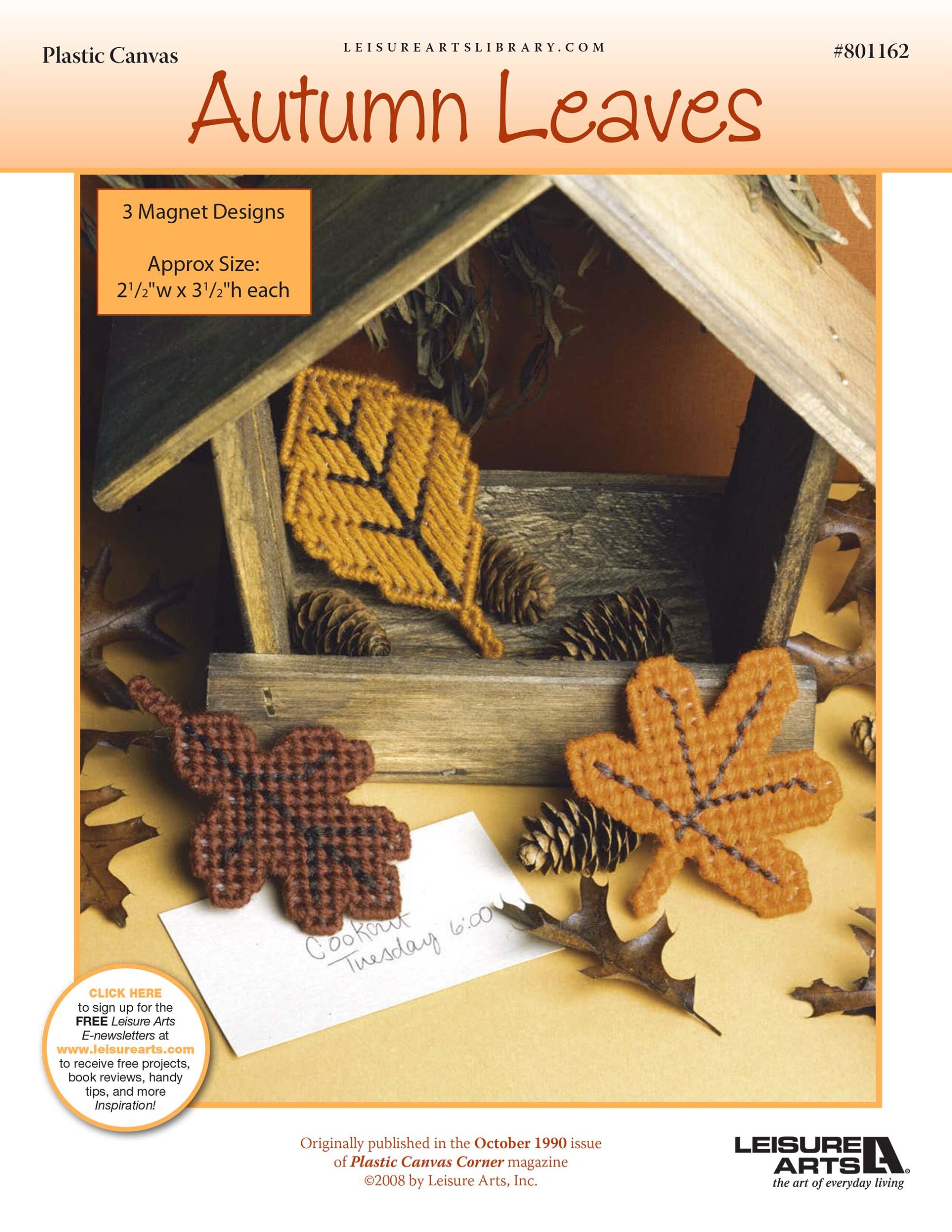 Leisure Arts Autumn Leaves Plastic Canvas ePattern