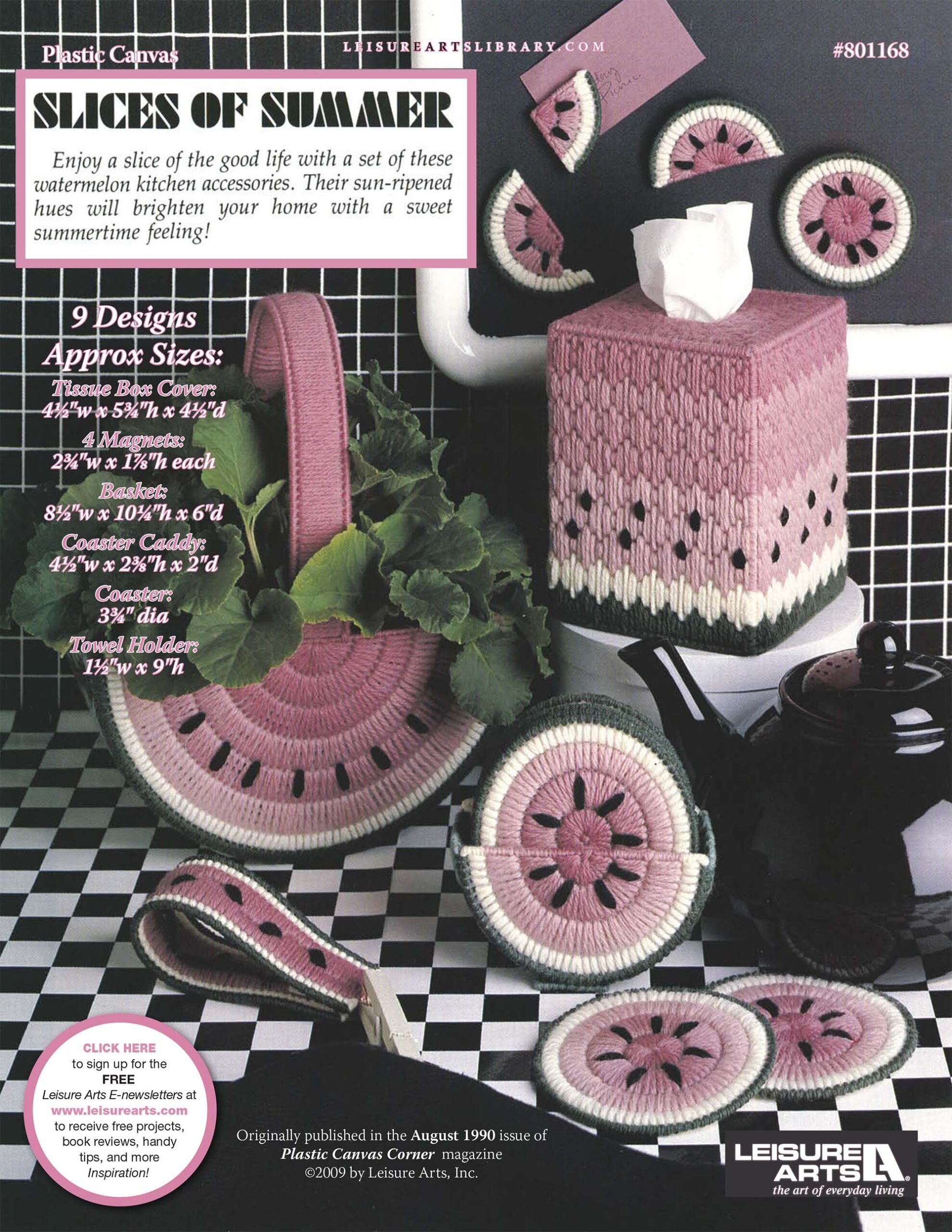 Leisure Arts Slices of Summer Plastic Canvas ePattern