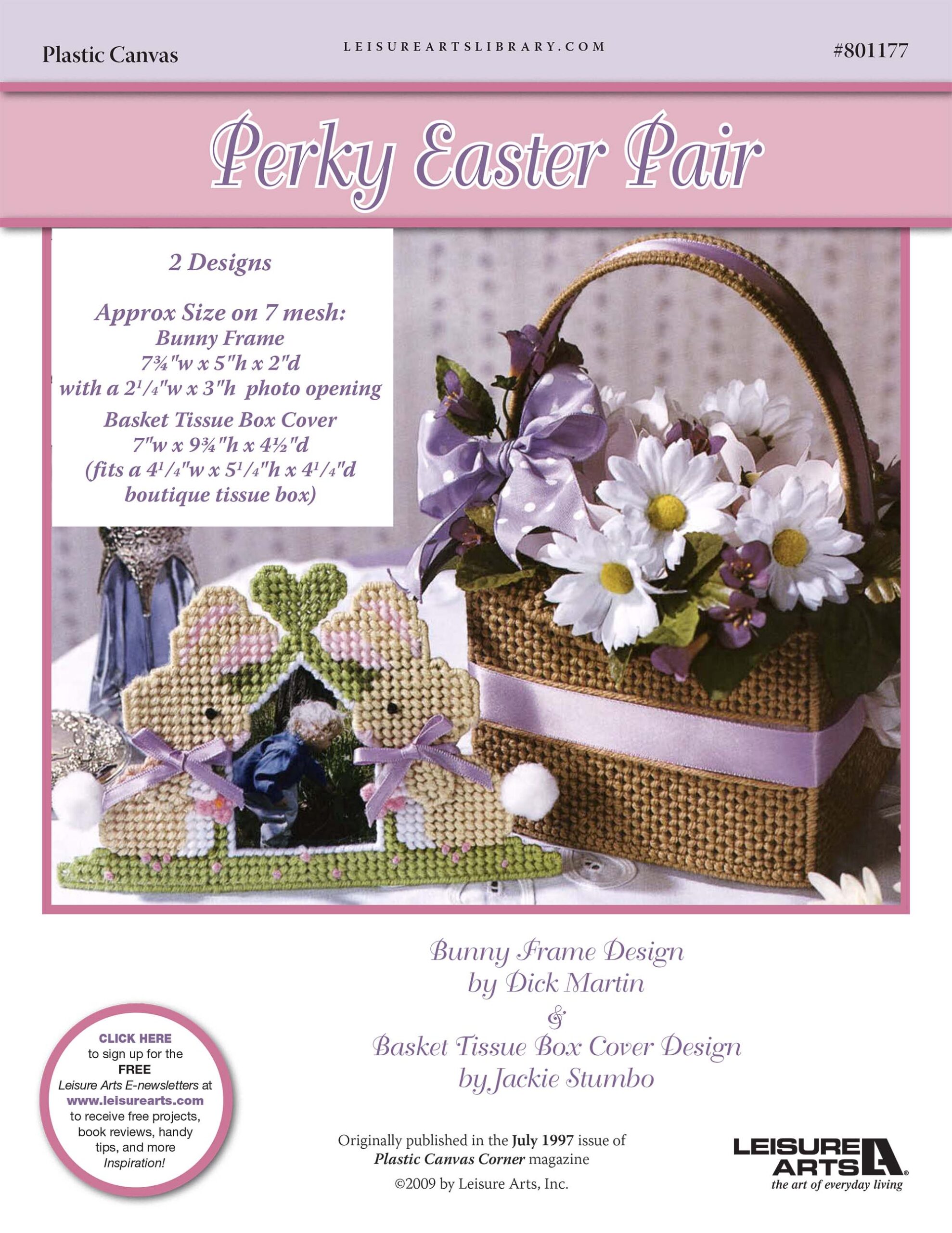 Leisure Arts Perky Easter Pair Plastic Canvas ePattern