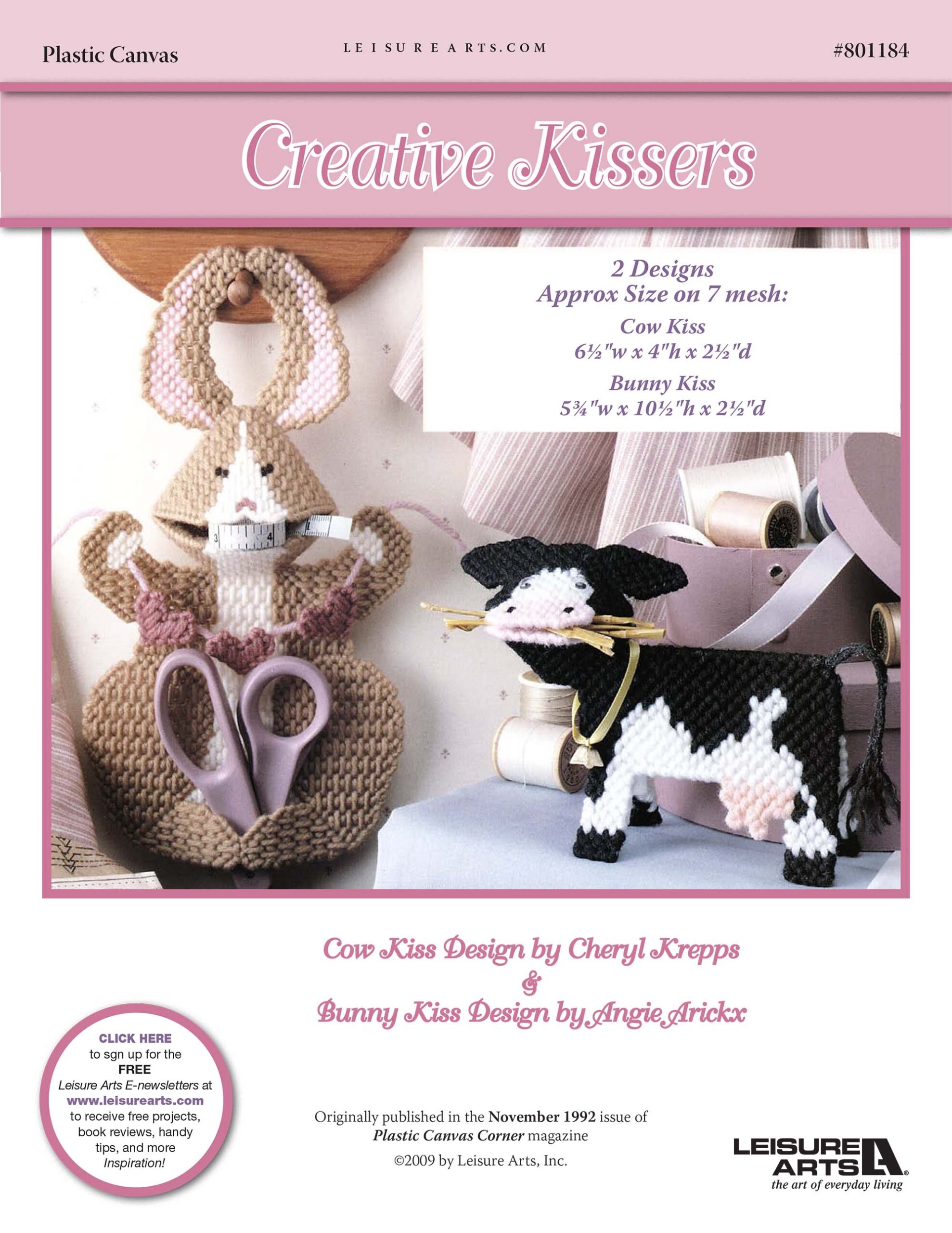 Leisure Arts Creative Kisses Plastic Canvas ePattern