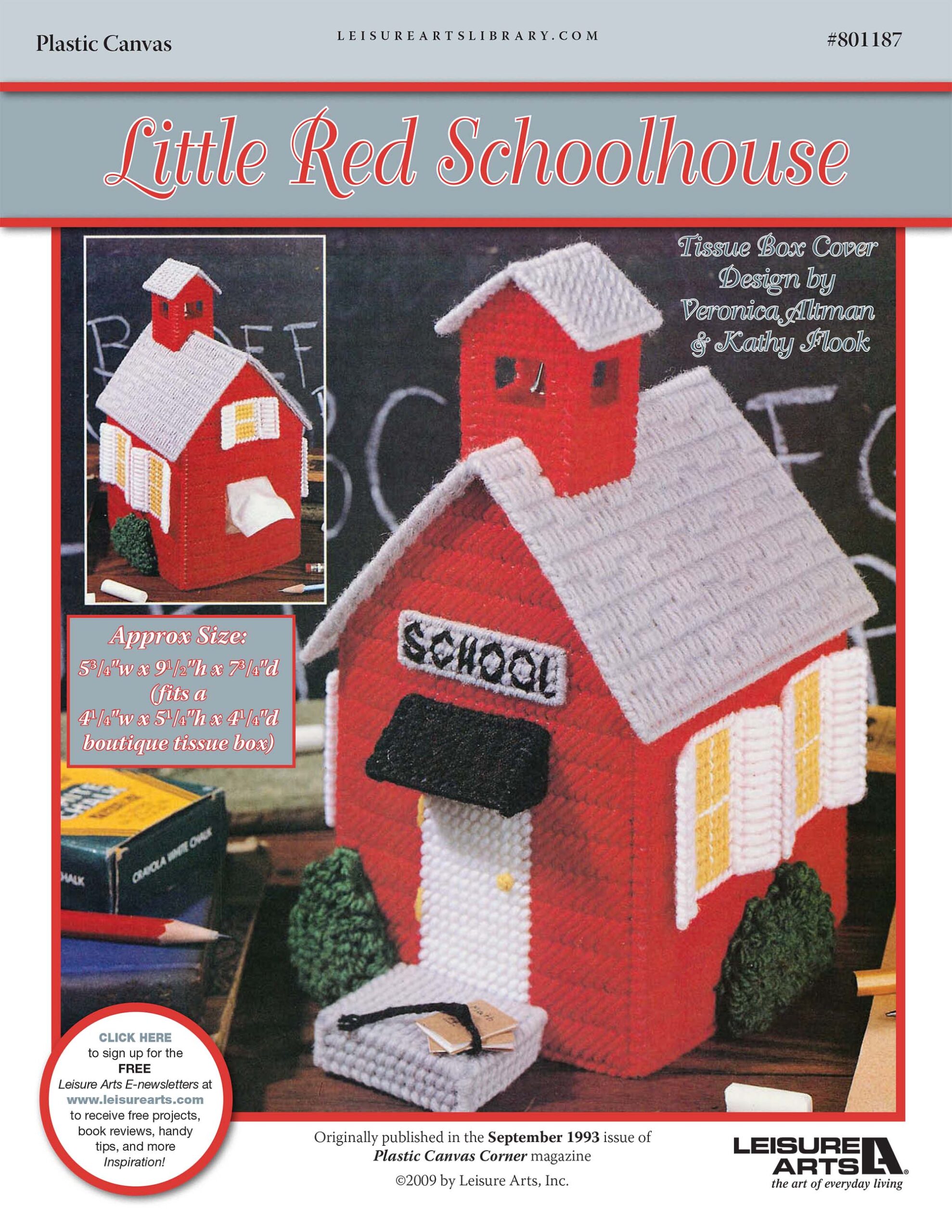 Leisure Arts Little Red Schoolhouse Plastic Canvas ePattern