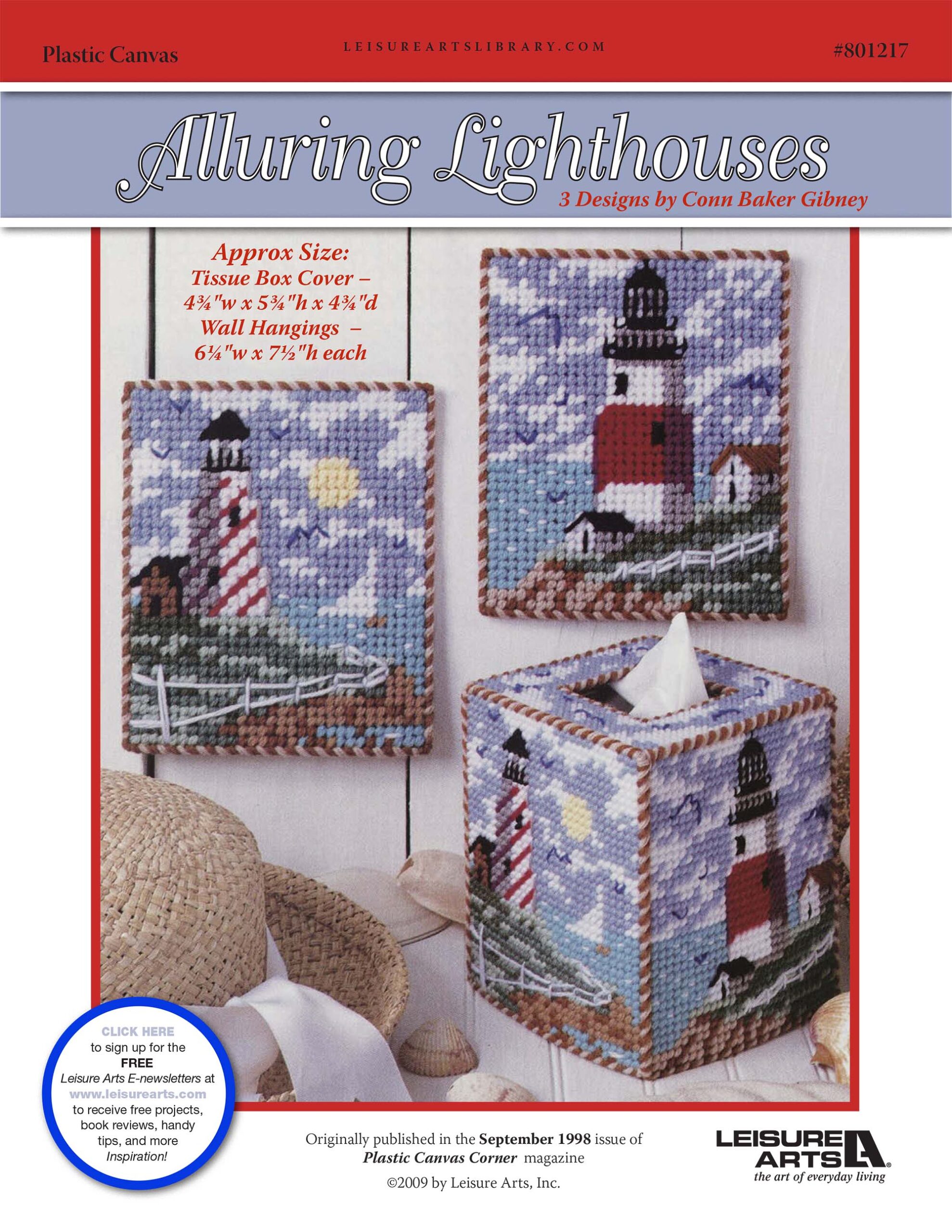 Leisure Arts Alluring Lighthouses Set Plastic Canvas ePattern