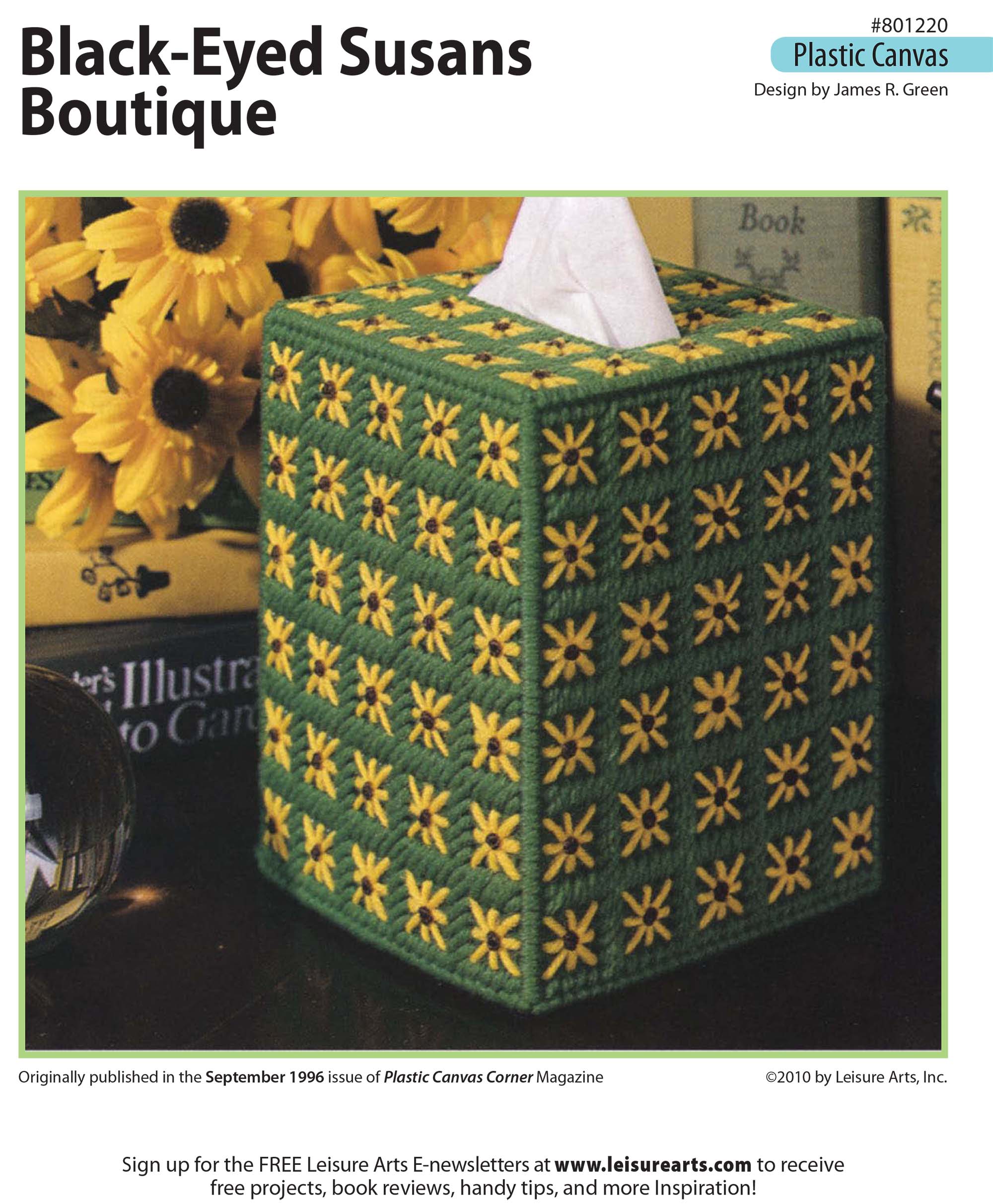 Leisure Arts BlackEyed Susans Boutique Plastic Canvas ePattern