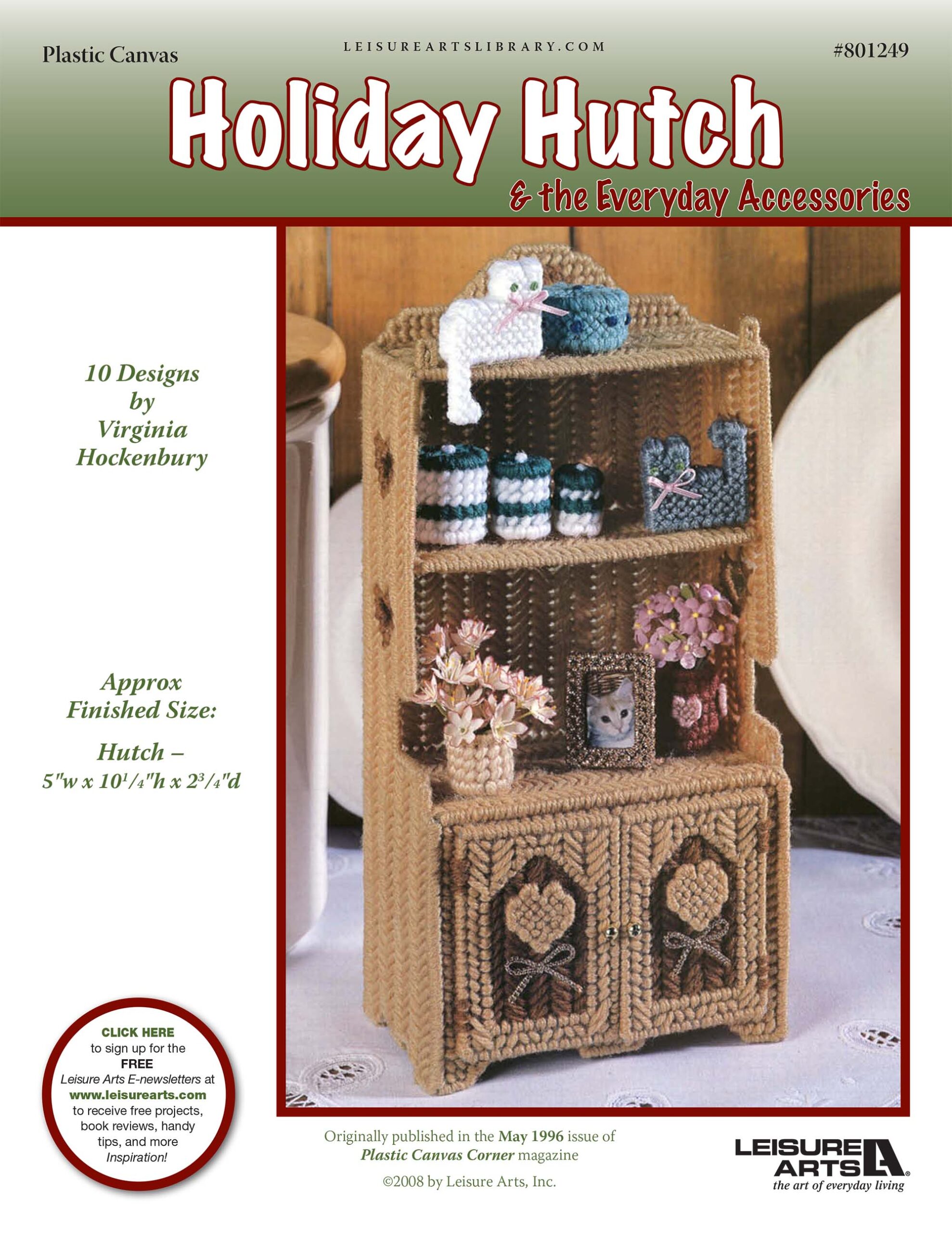 Leisure Arts Holiday Hutch Everyday Accessories Plastic Canvas ePattern