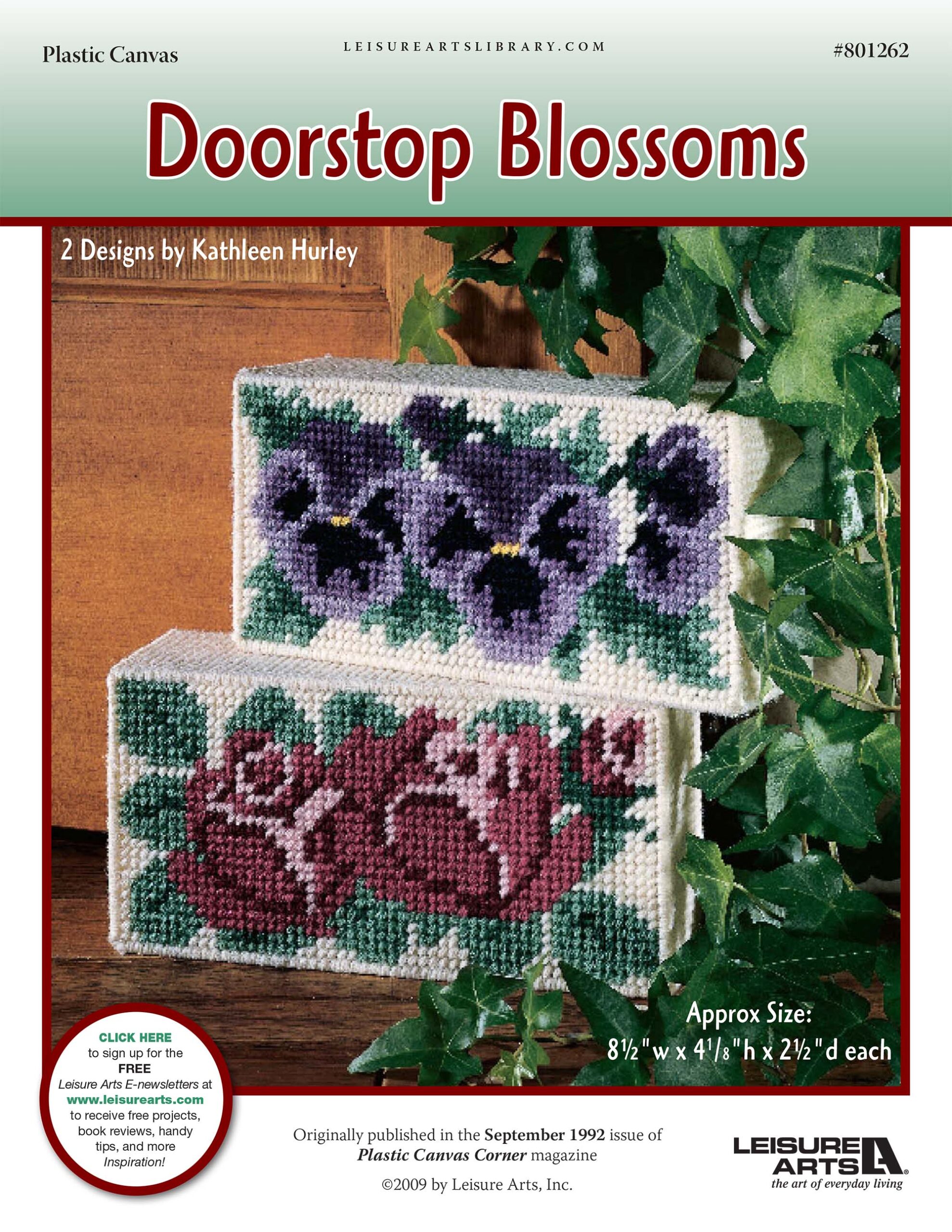 Leisure Arts Doorstop Blossoms Plastic Canvas ePattern