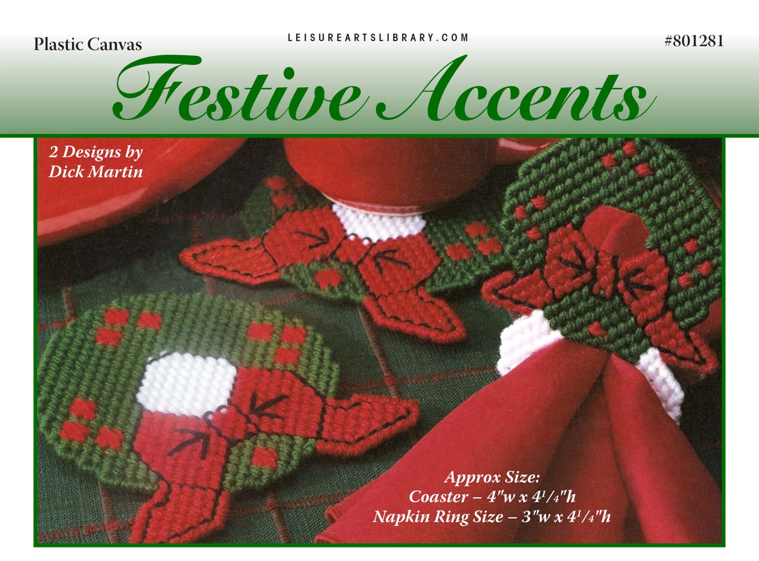 Leisure Arts Festive Accents Set Plastic Canvas ePattern