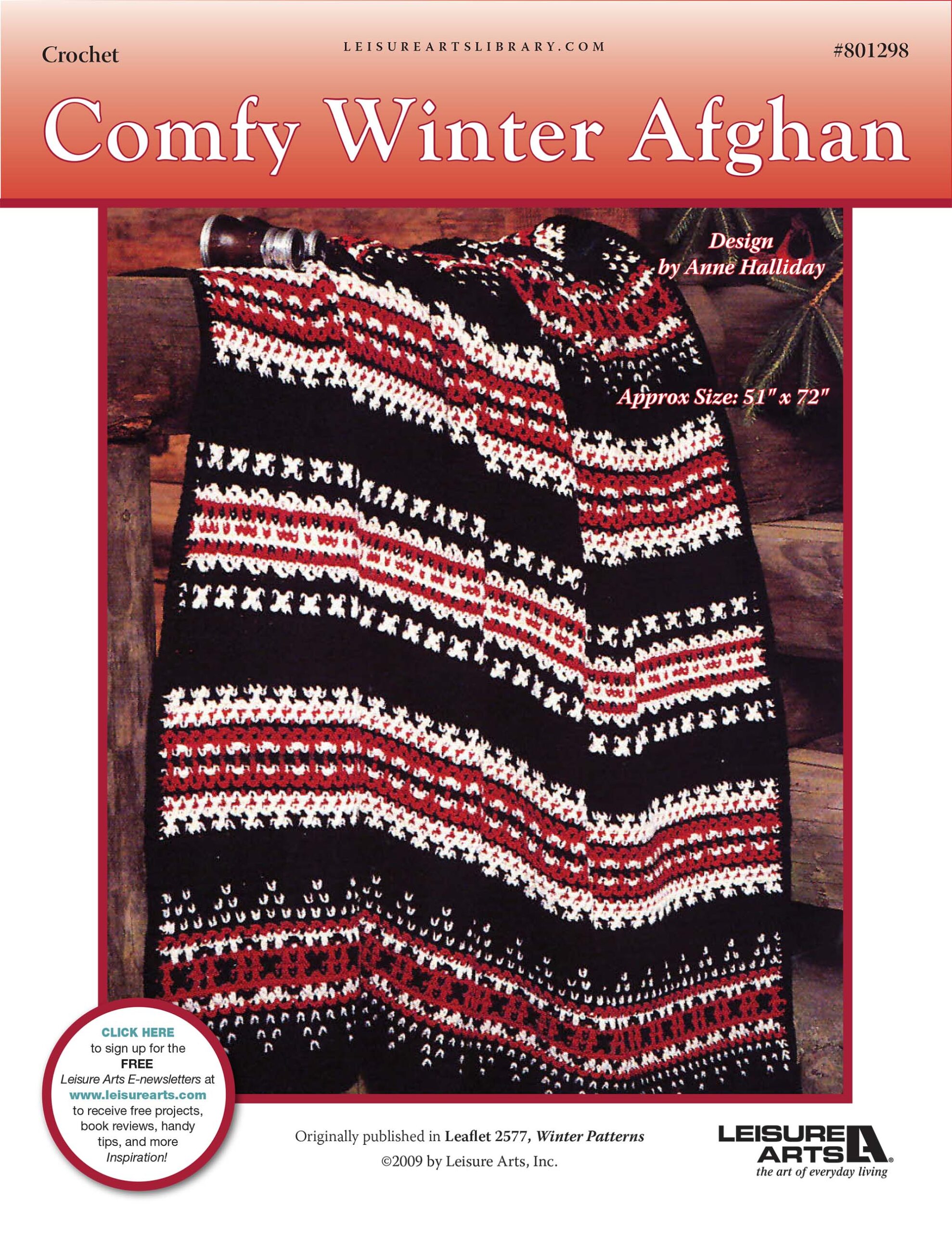 Leisure Arts Winter Comfy Winter Afghan Crochet ePattern