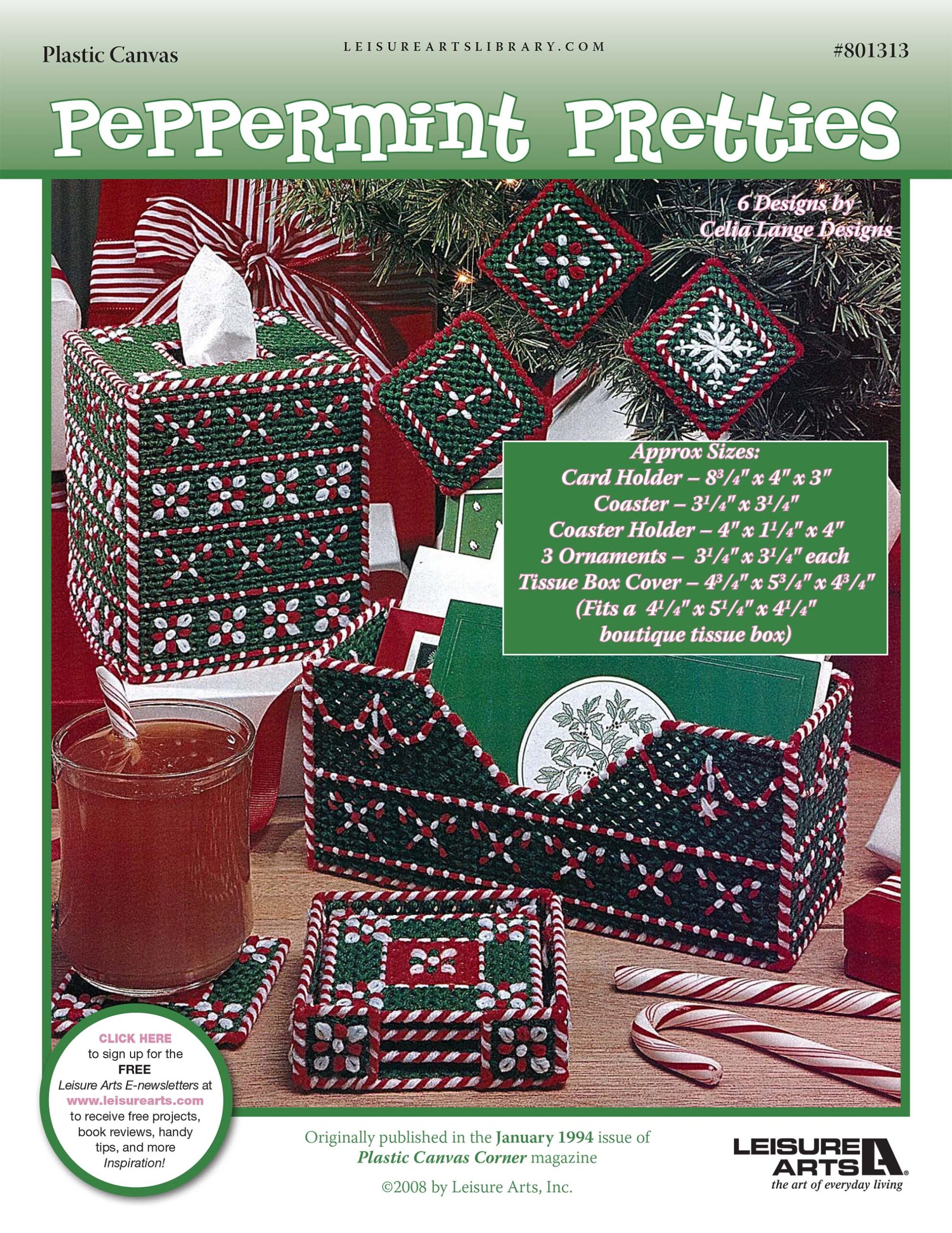 Leisure Arts Peppermint Pretties Plastic Canvas ePattern