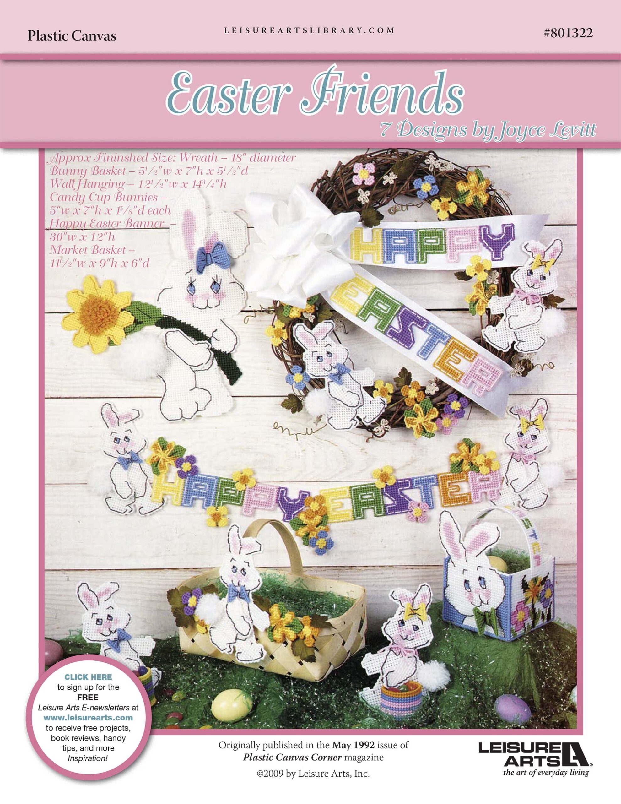 Leisure Arts Easter Friends Plastic Canvas ePattern