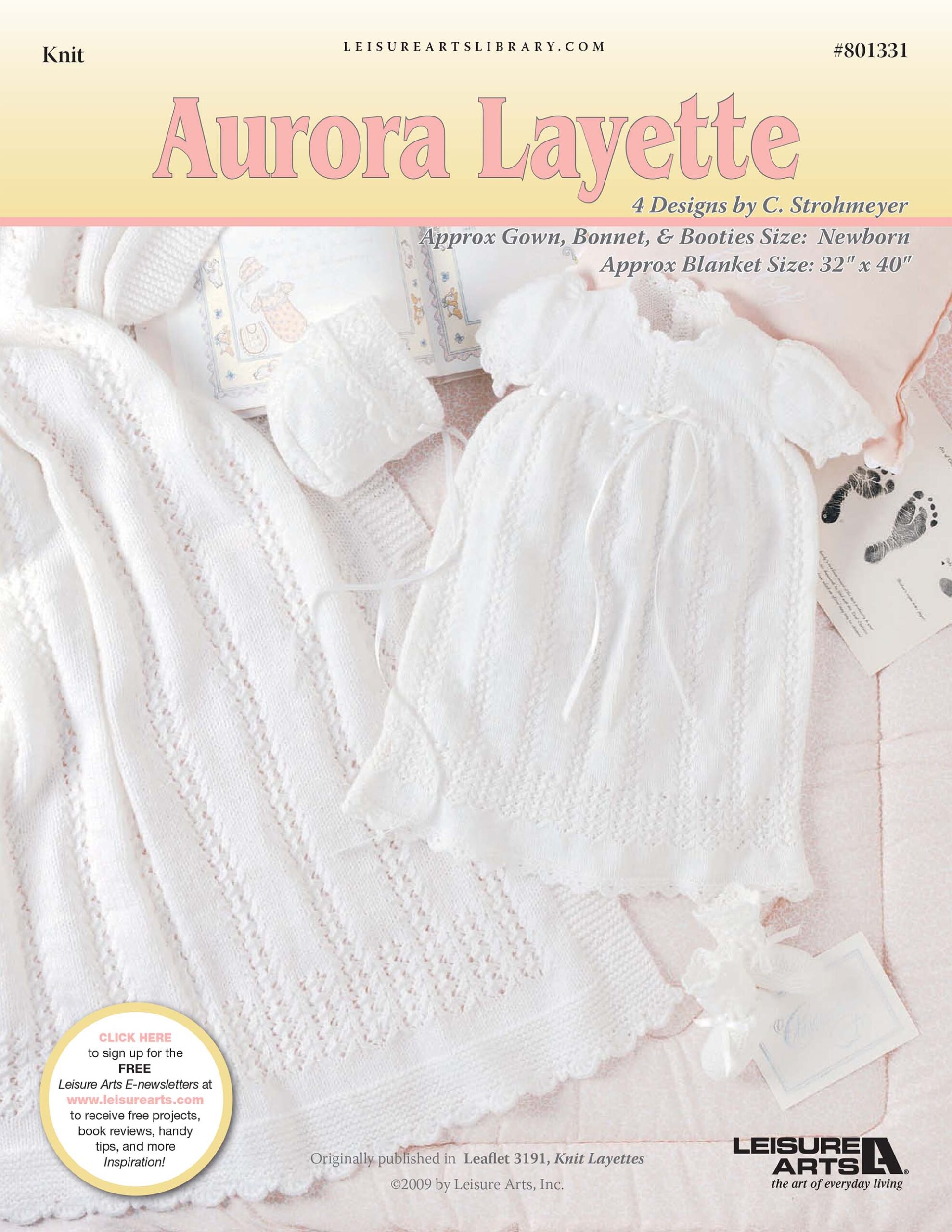 Leisure Arts Knit Layettes Aurora ePattern