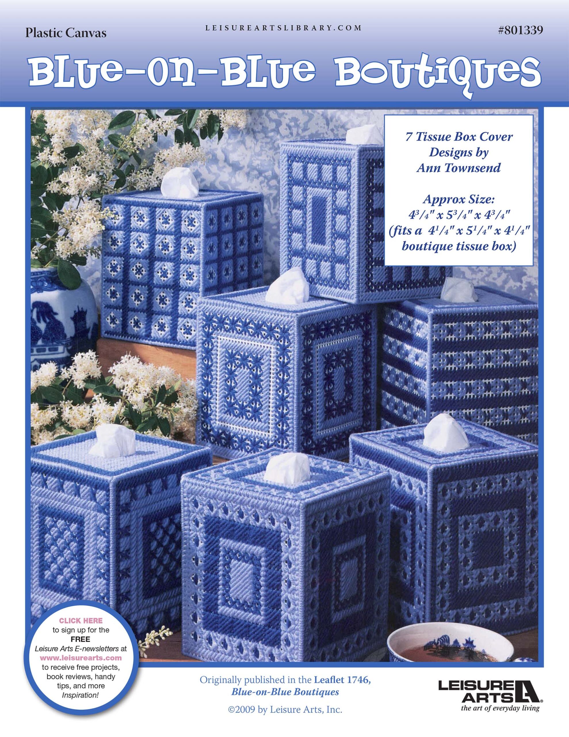 Leisure Arts BlueOnBlue Boutiques Plastic Canvas ePattern