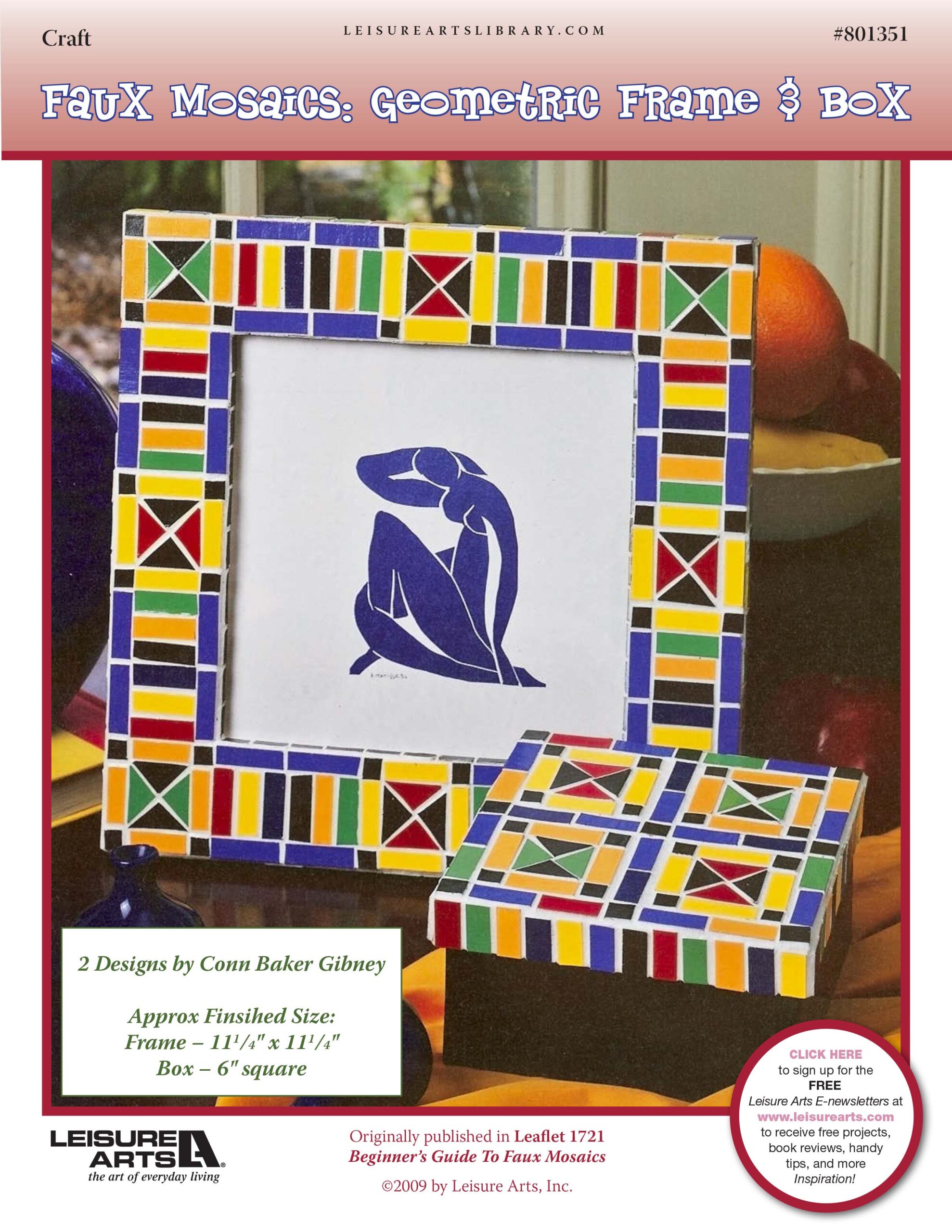 Leisure Arts Mosaic Geometric Frame Box ePattern