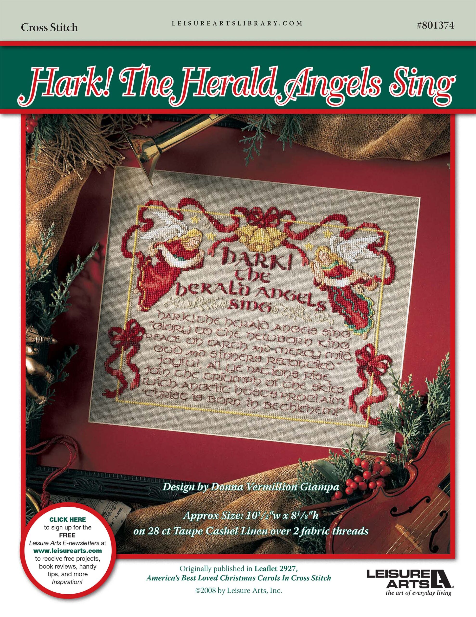 Leisure Arts Hark The Herald Angels Sing Cross Stitch ePattern