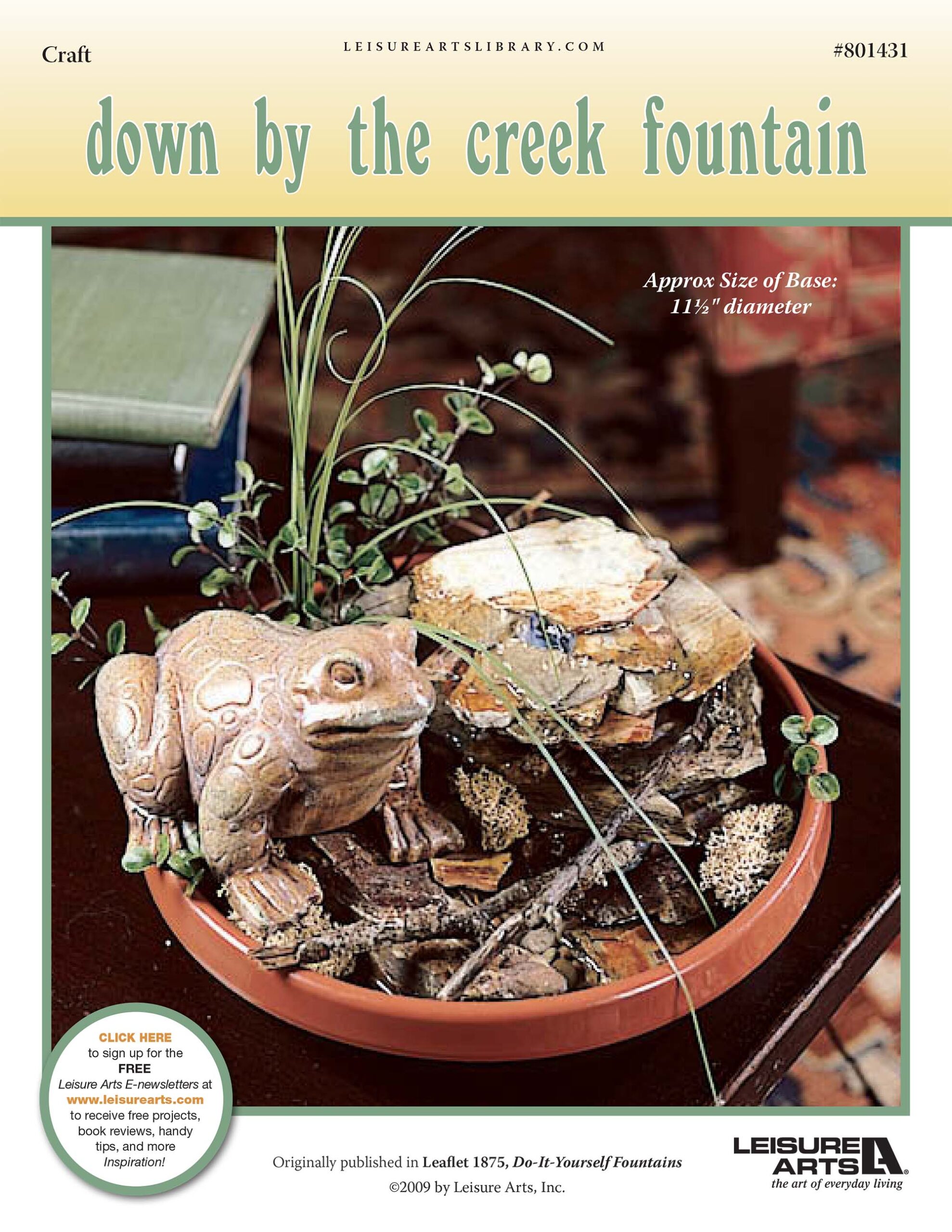 Leisure Arts Do It Yourself Fountain Down By The Creek ePattern