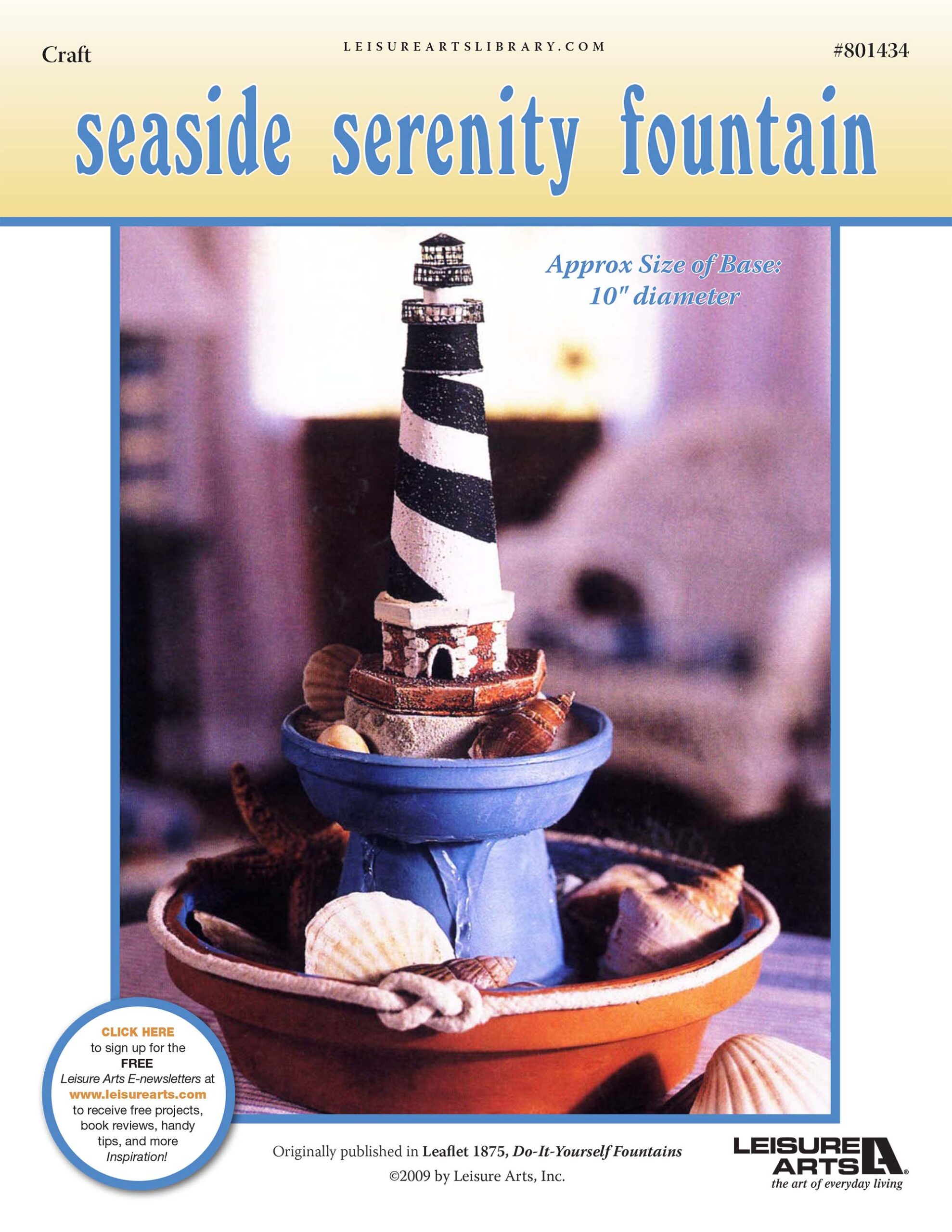 Leisure Arts Do It Yourself Fountain Seaside Serenity ePattern