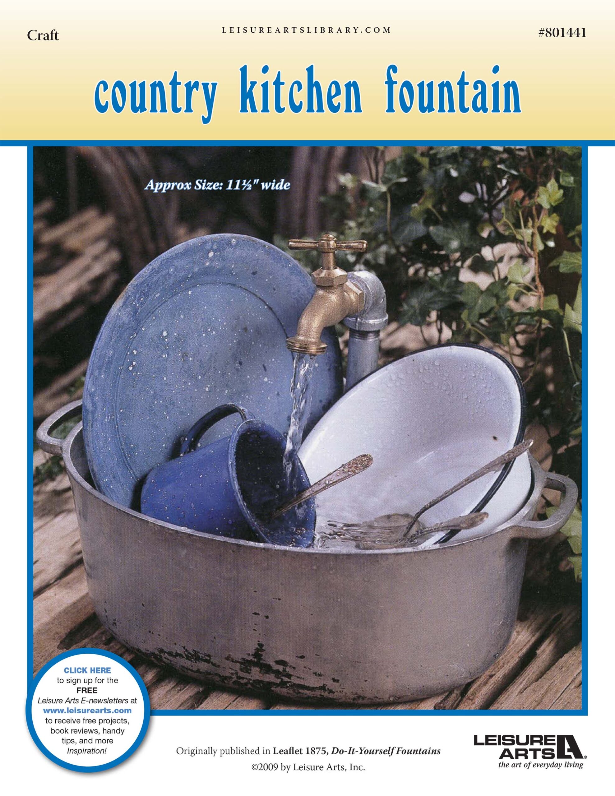 Leisure Arts Do It Yourself Fountains Country Kitchen ePattern