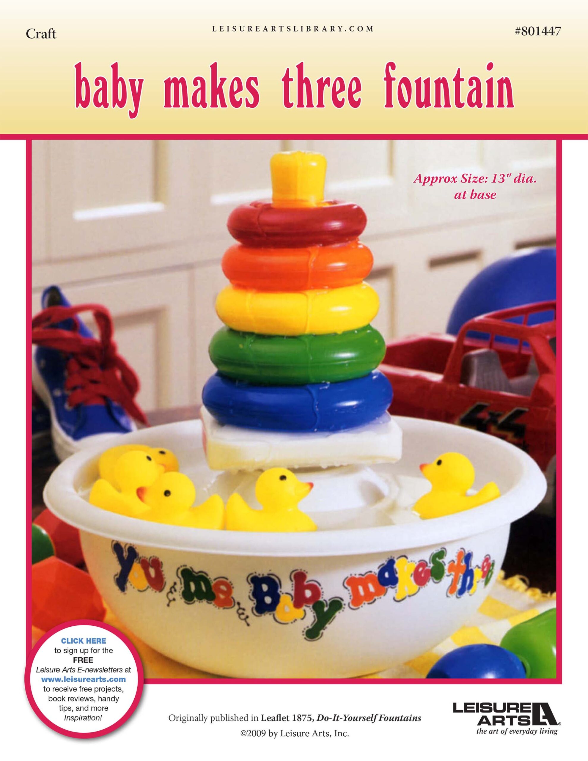 Leisure Arts Do It Yourself Fountains Baby Makes Three ePattern