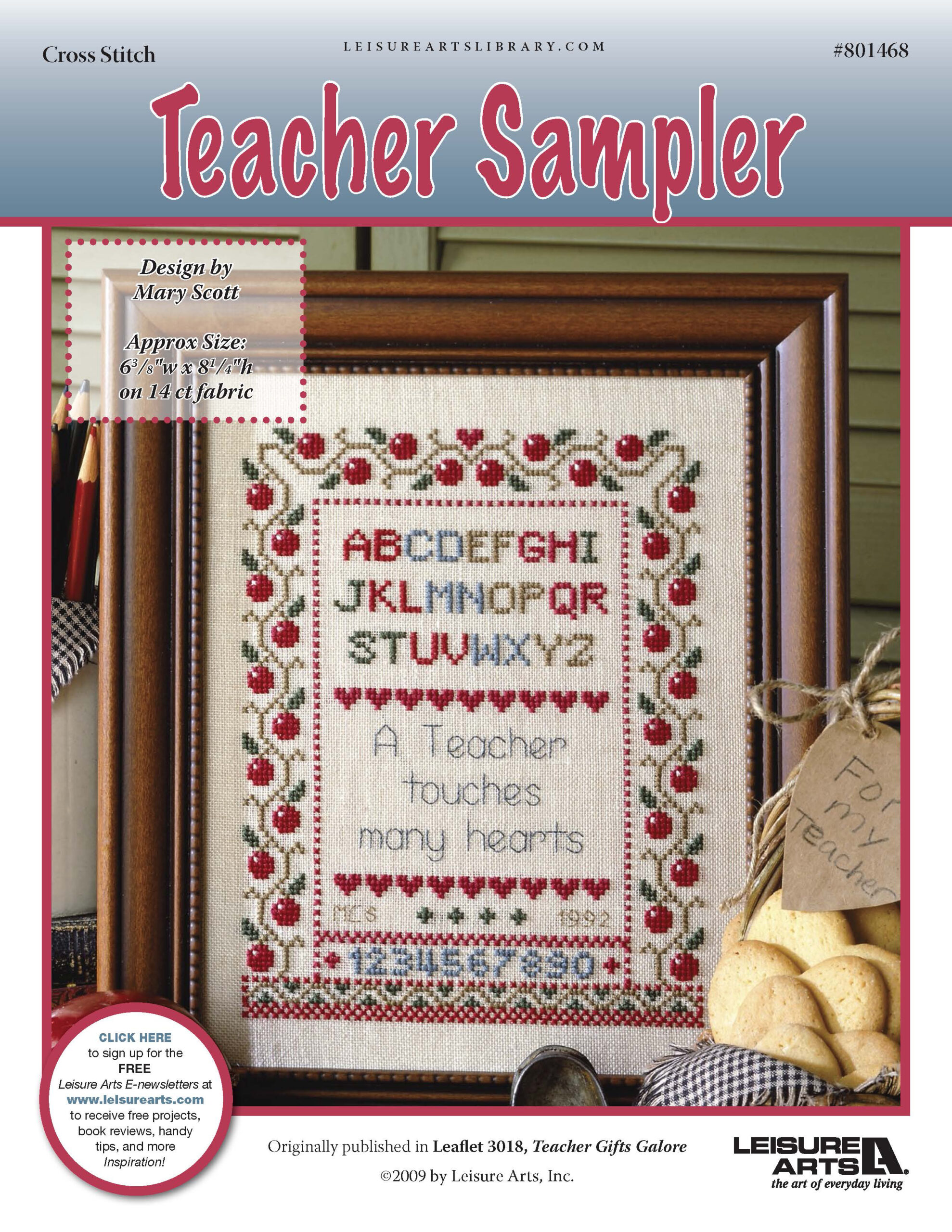 Leisure Arts Teacher Sampler Cross Stitch ePattern