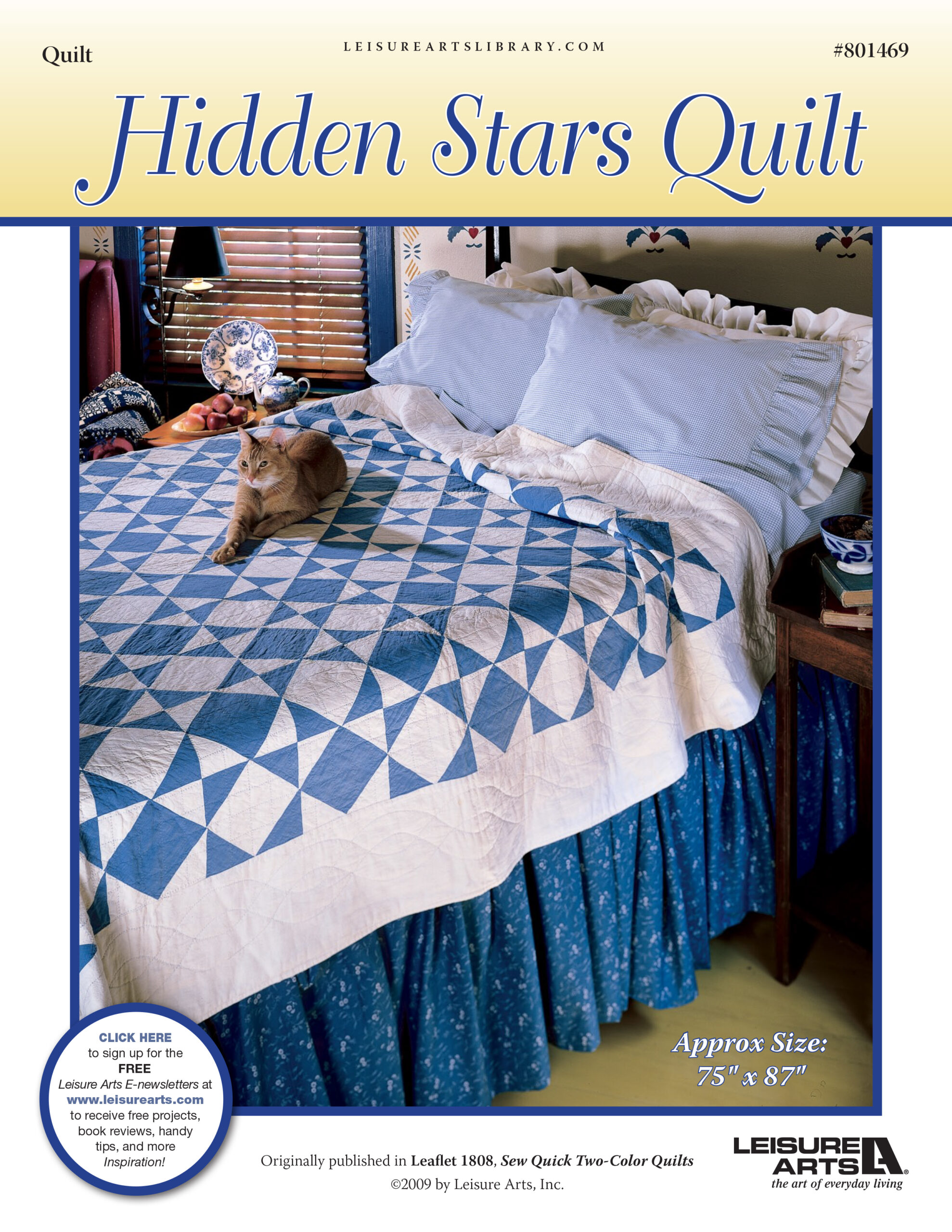 Leisure Arts Sew Quick TwoColor Quilts Hidden Stars Quilt ePattern