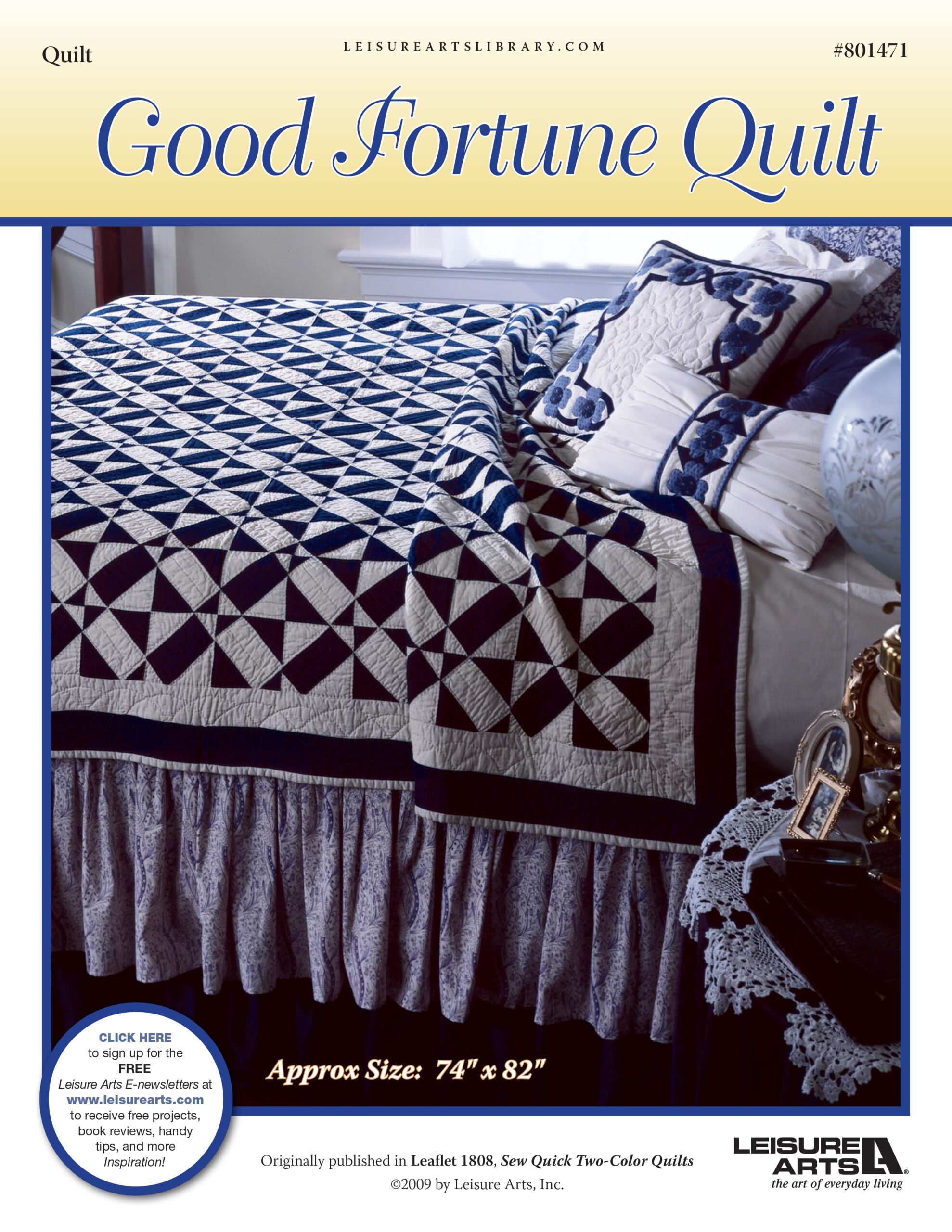 Leisure Arts Sew Quick TwoColor Quilts Good Fortune Quilt ePattern