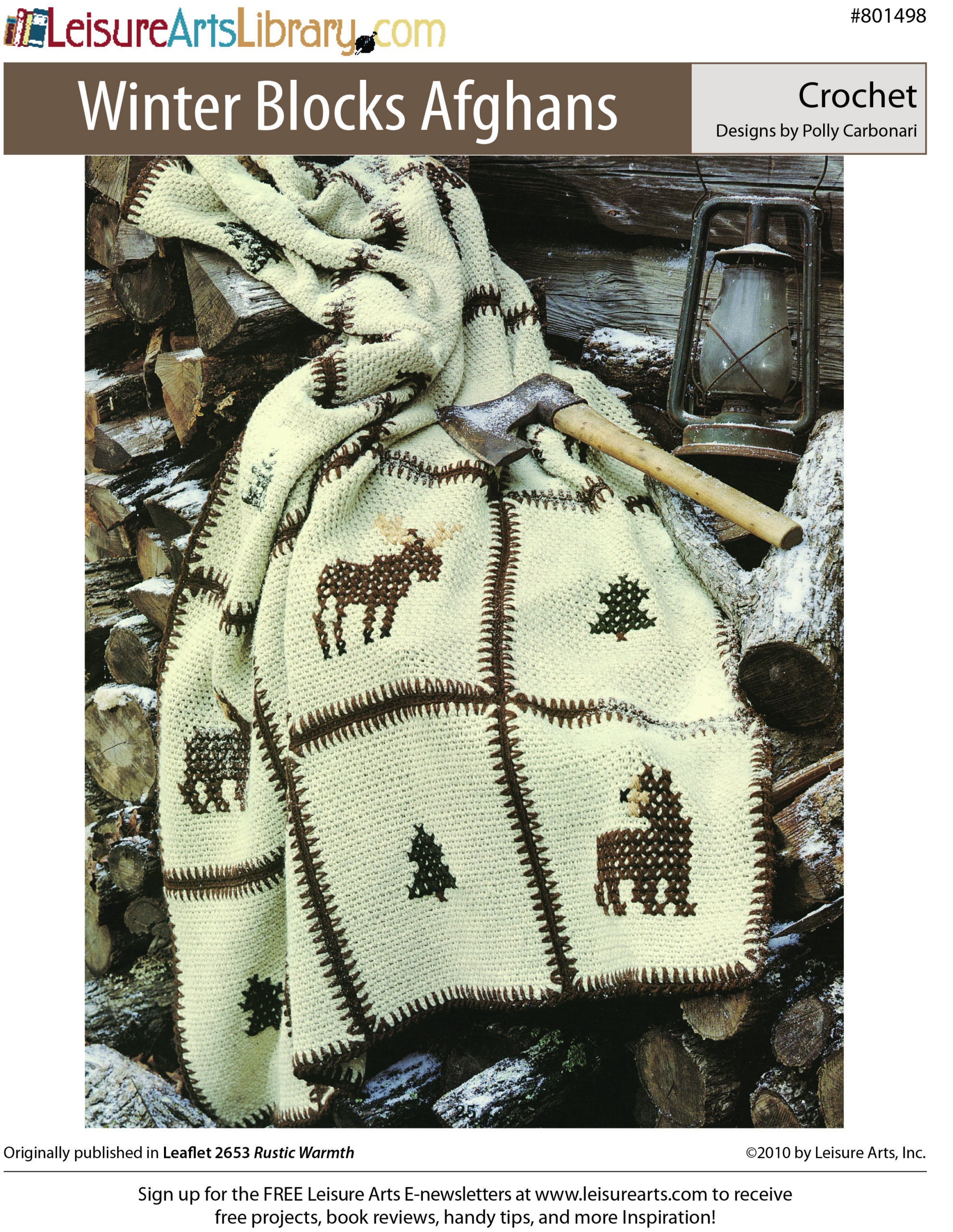 Leisure Arts Rustic Warmth Winter Blocks Afghan Crochet ePattern