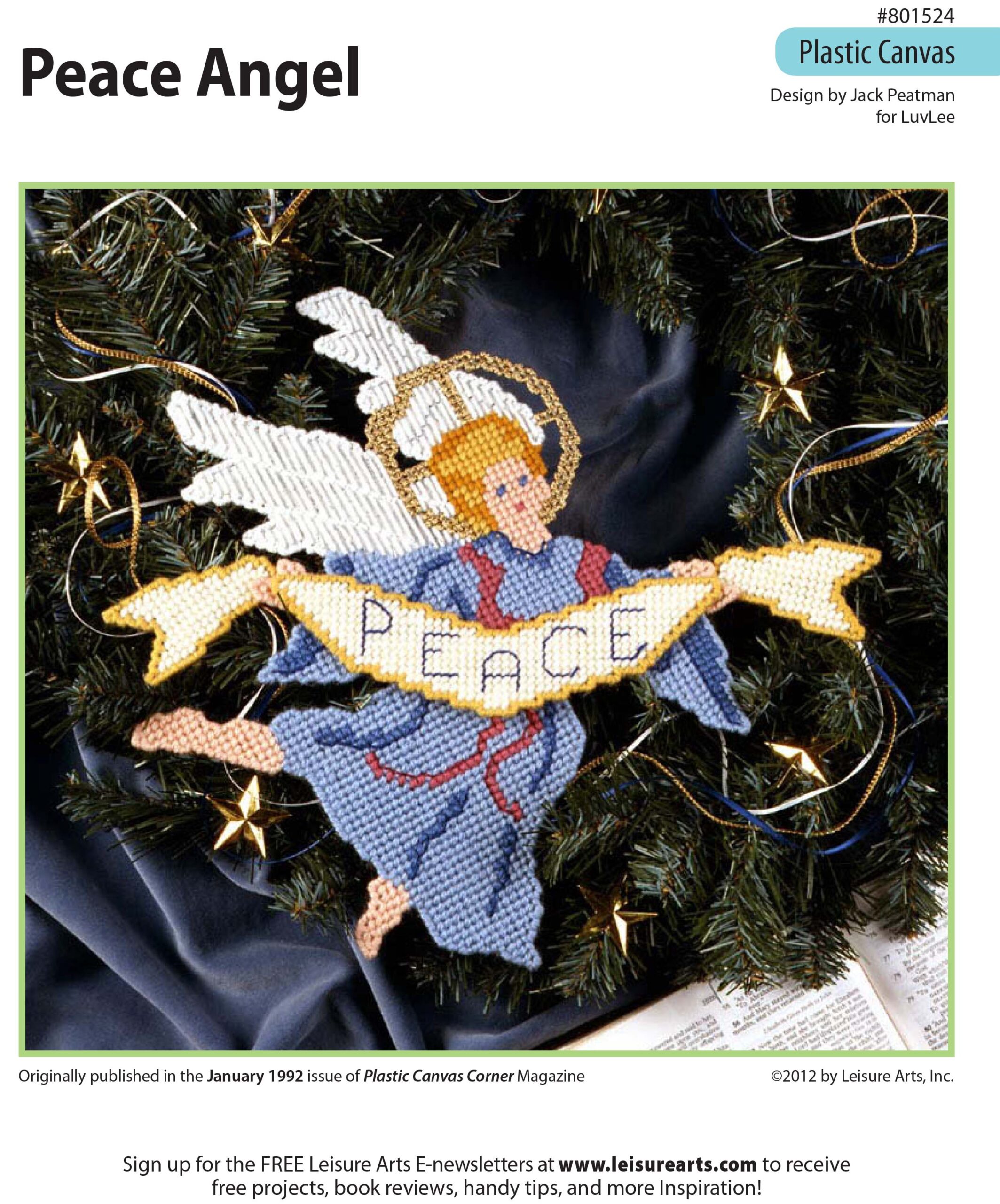 Leisure Arts Peace Angel Plastic Canvas ePattern