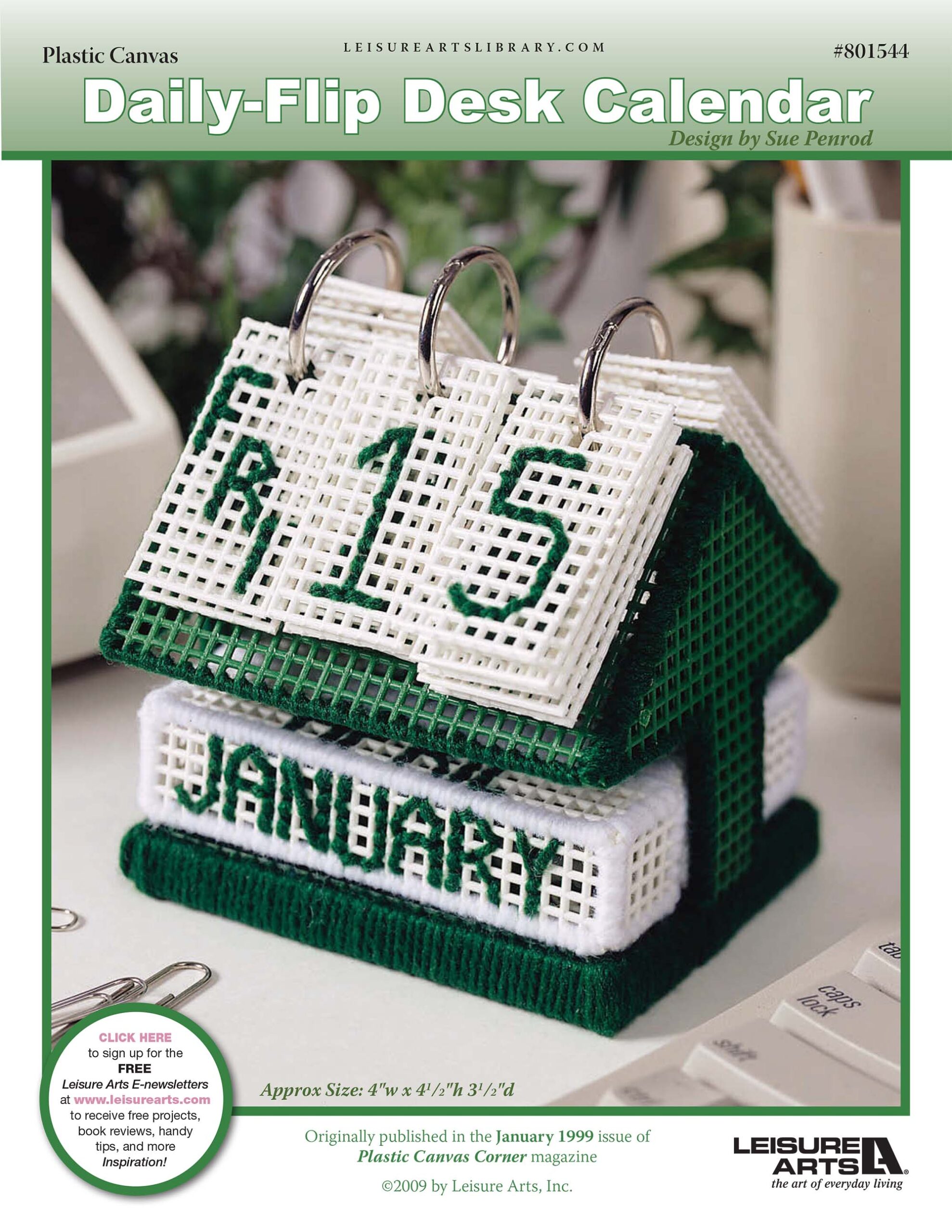 Leisure Arts DailyFlip Desk Calendar Plastic Canvas ePattern