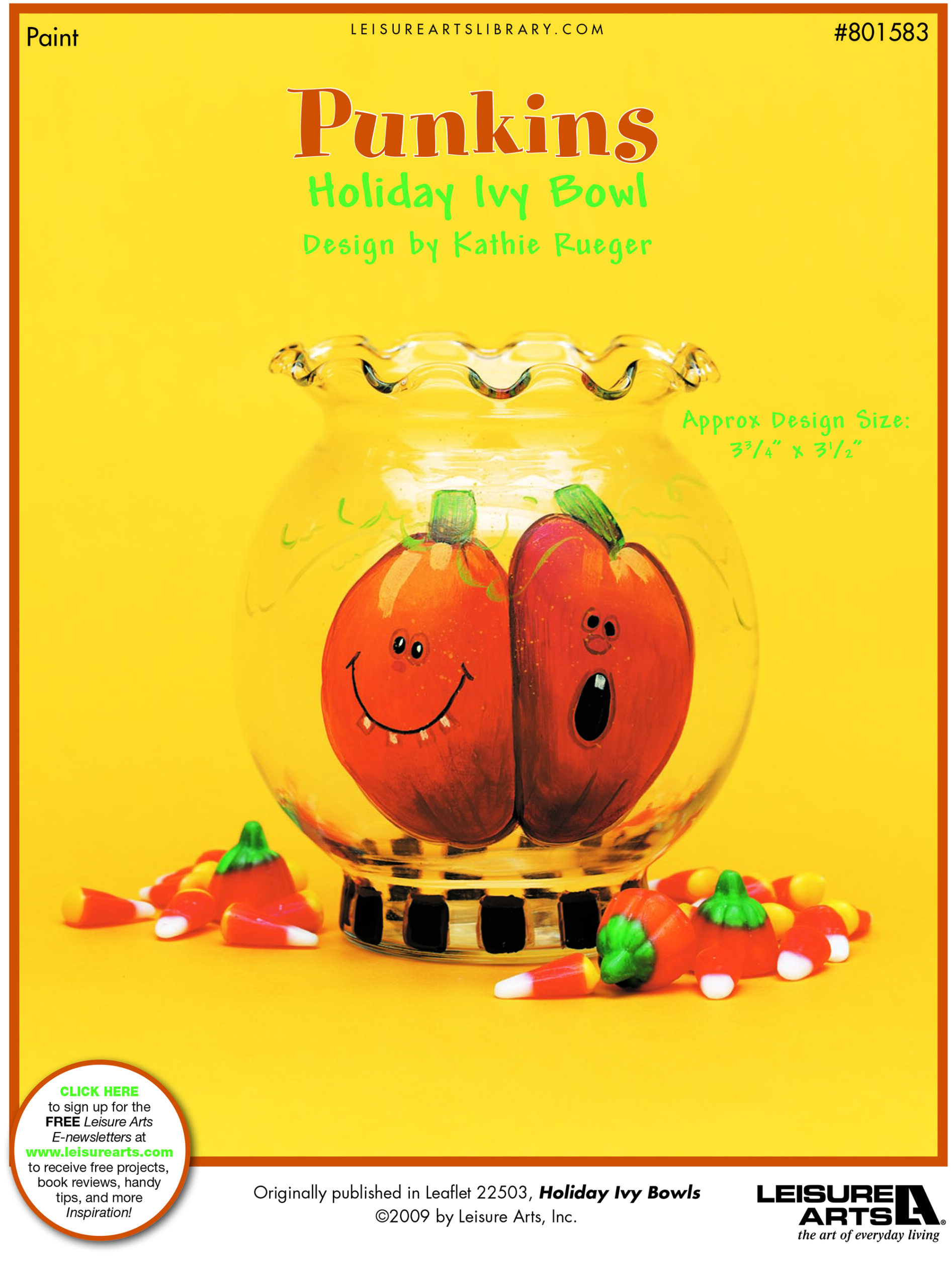 Leisure Arts ePattern Punkins Ivy Bowl