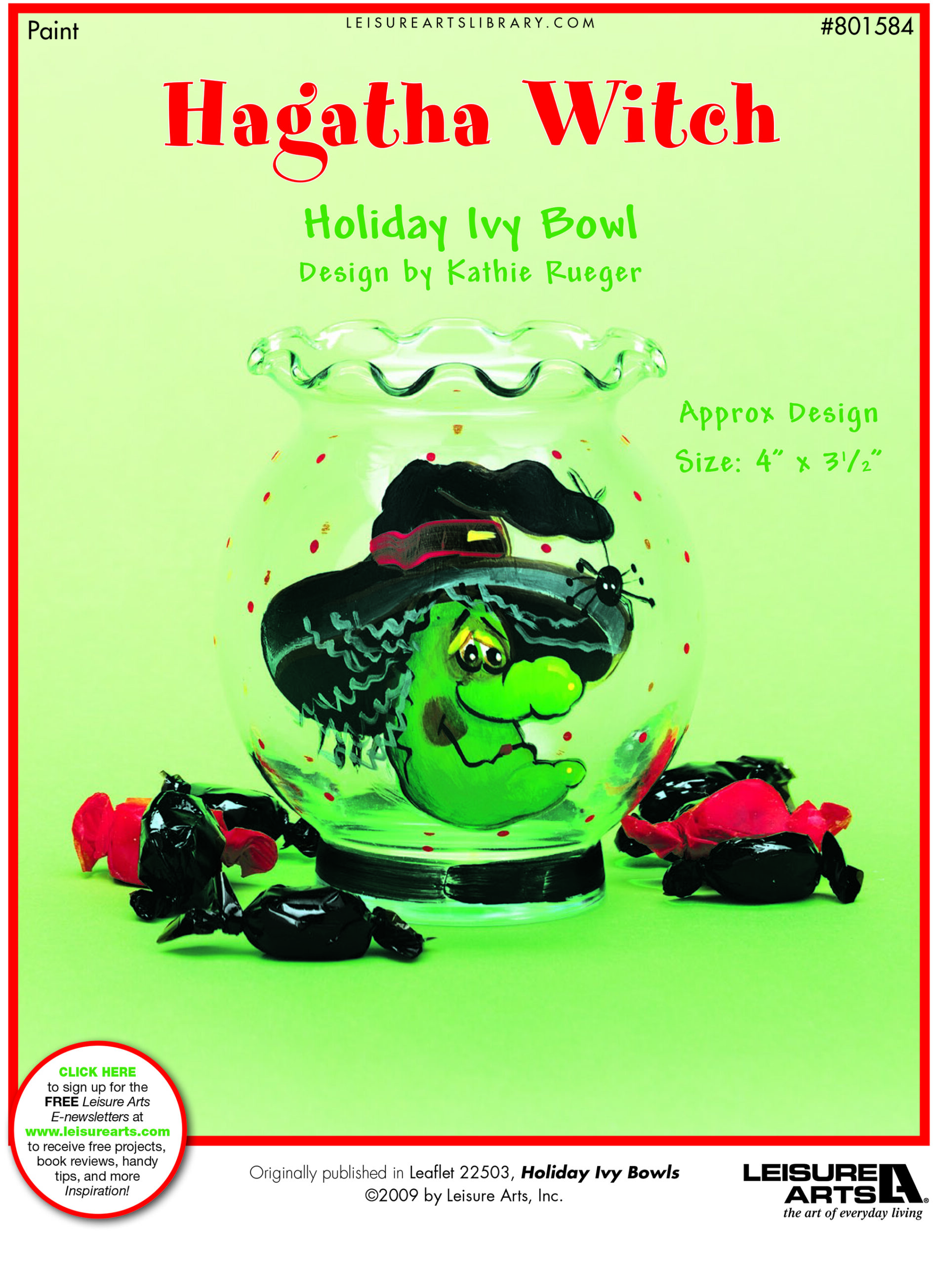 Leisure Arts ePattern Hagatha Witch Ivy Bowl