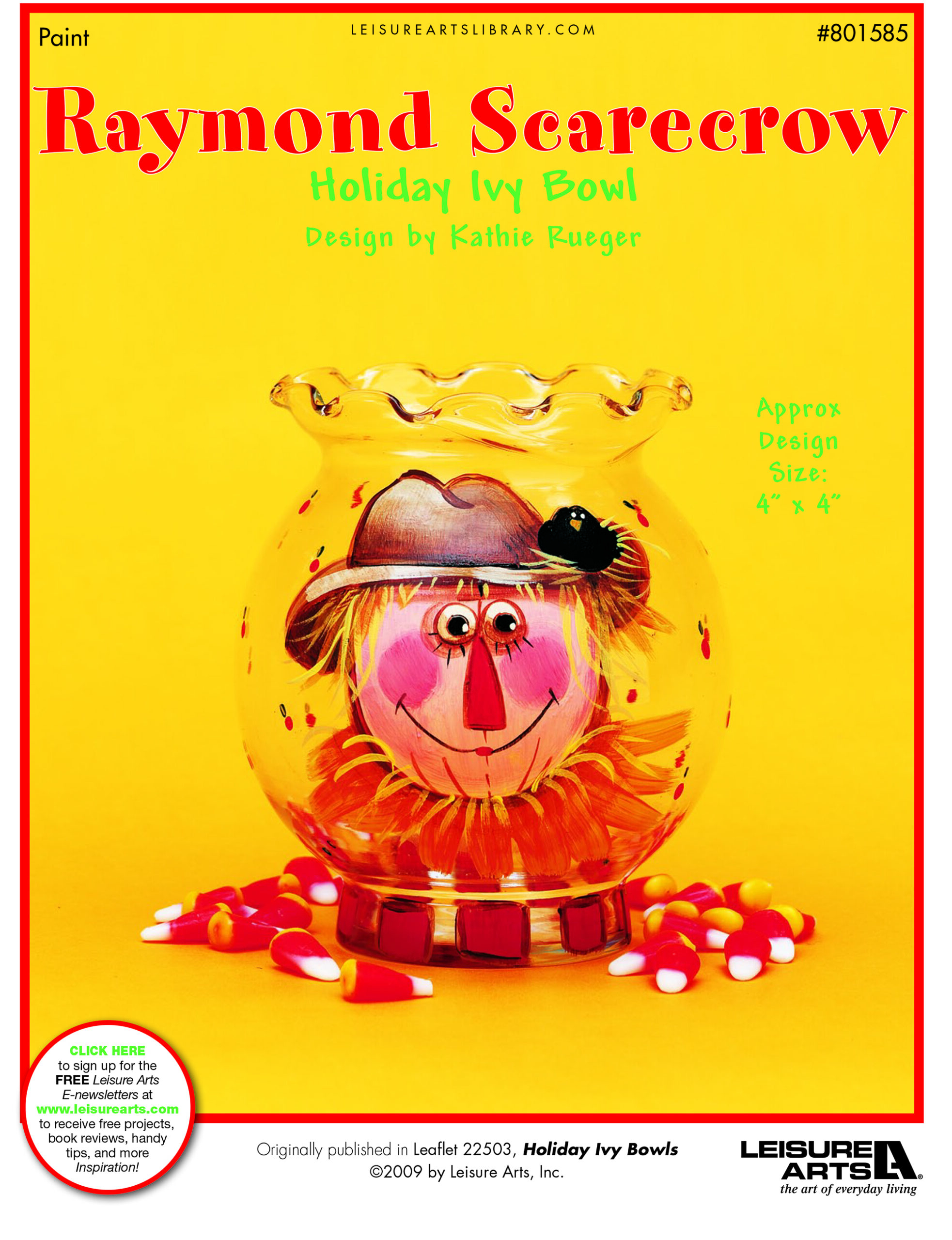 Leisure Arts ePattern Raymond Scarecrow Ivy Bowl
