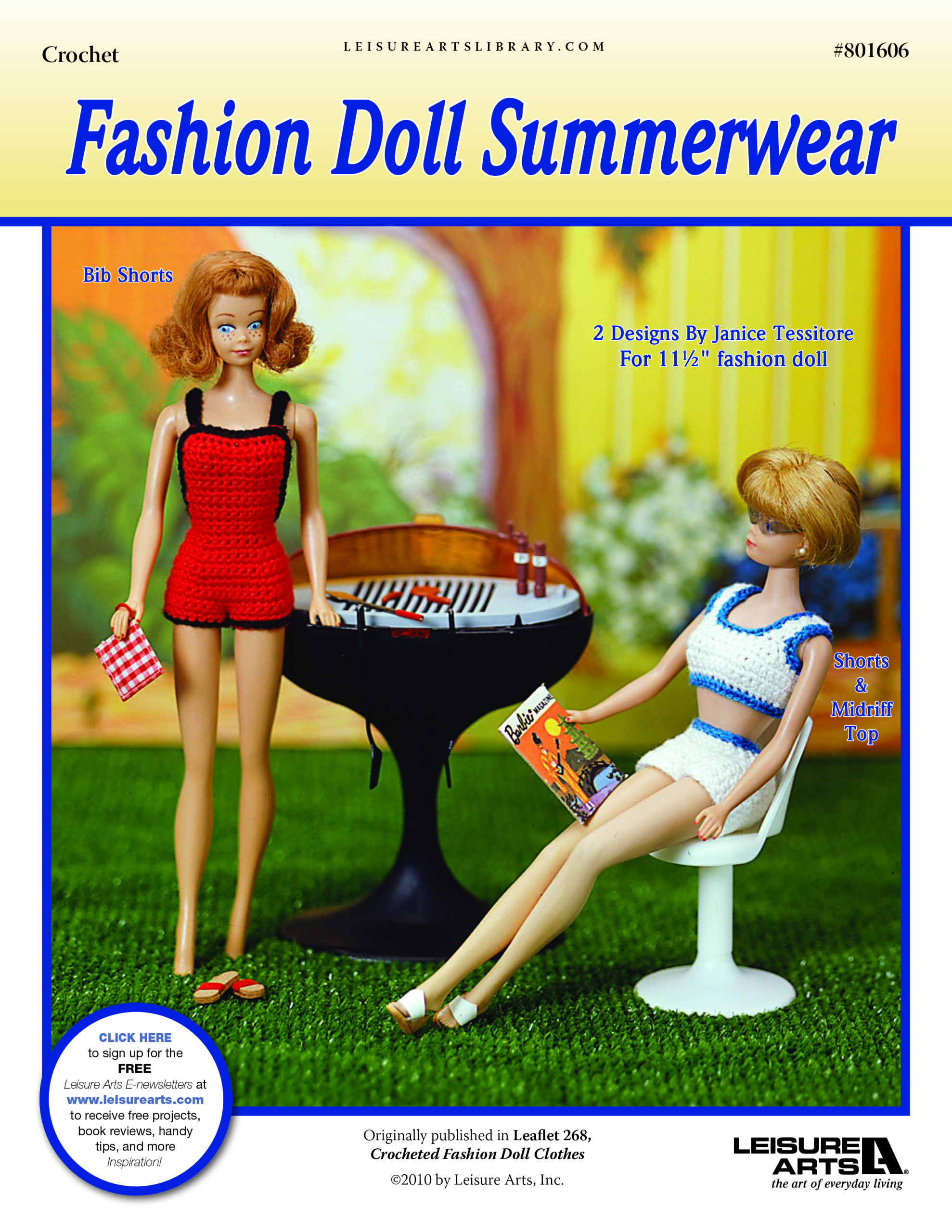 Leisure Arts Fashion Doll Clothes Summerwear Crochet ePattern