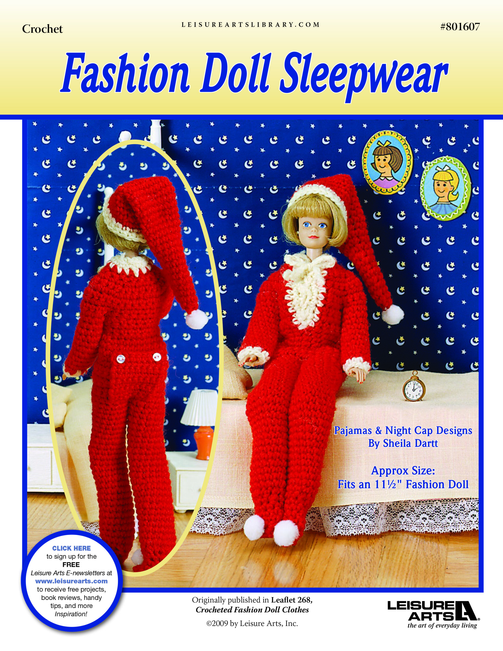 Leisure Arts Fashion Doll Clothes Sleepwear Crochet ePattern