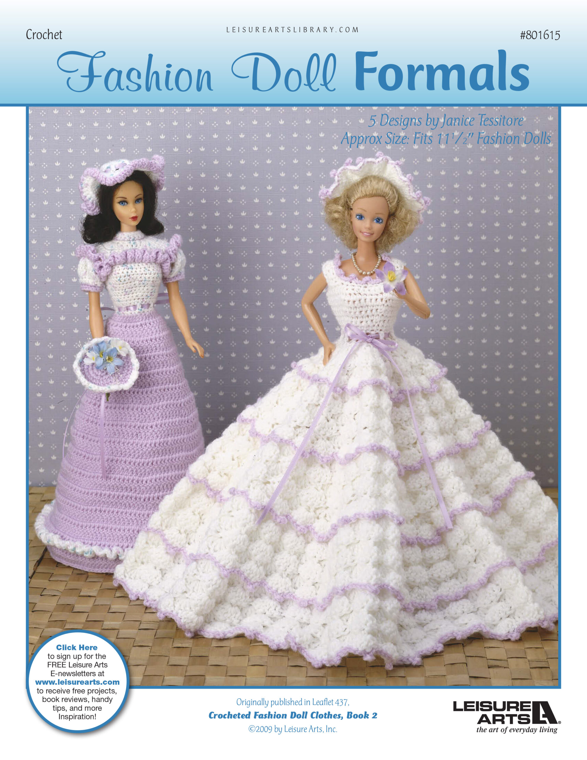 Leisure Arts Fashion Doll Clothes Book 2 Formals Crochet ePattern