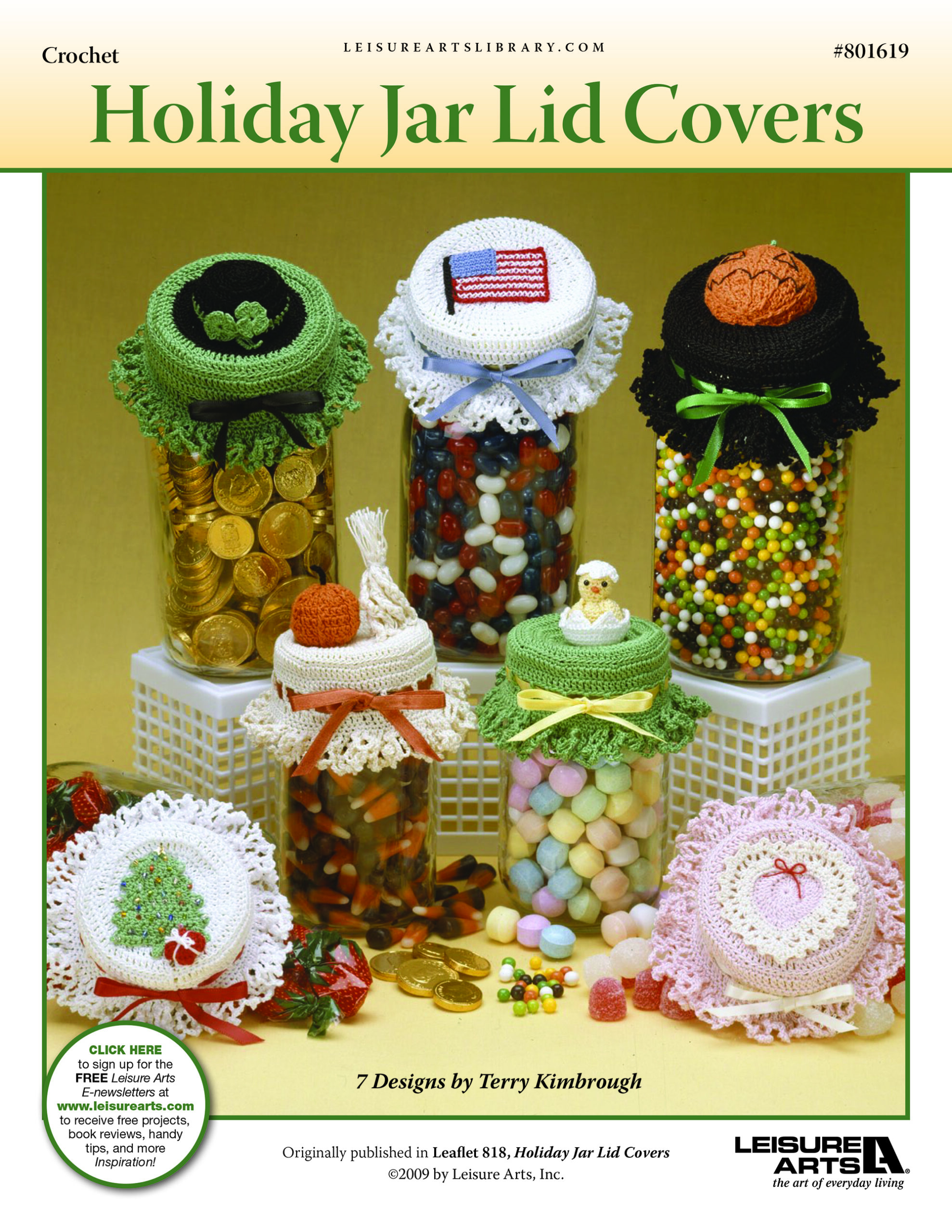 Leisure Arts ePattern Holiday Jar Lid Covers