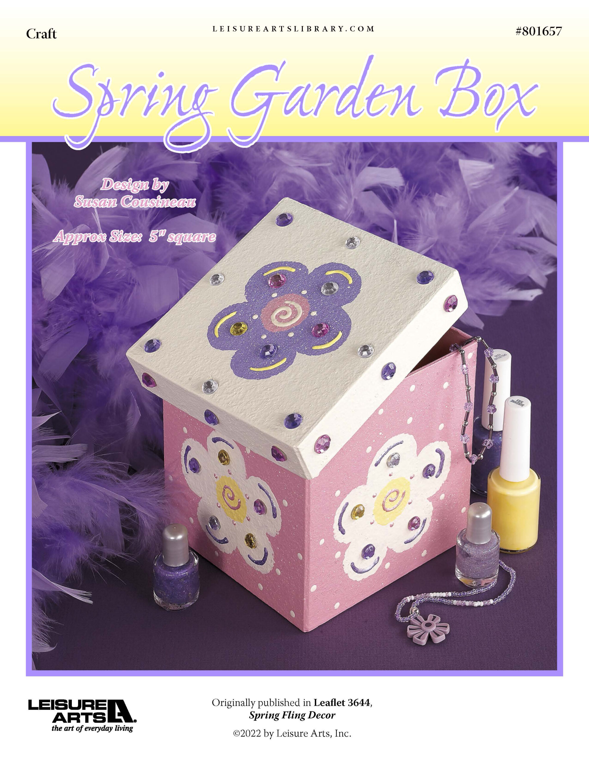 Leisure Arts Spring Fling DÃƒÂ©cor Spring Garden Box Craft ePattern