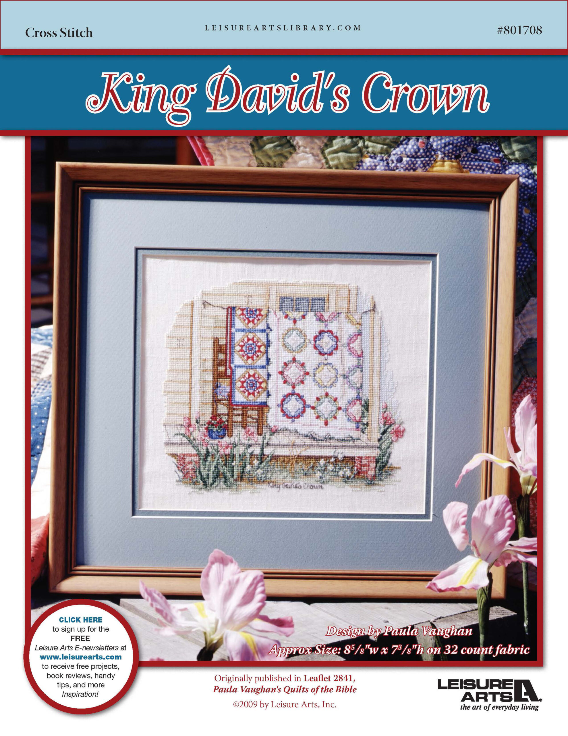 Leisure Arts Quilts Of The Bible King Davids Crown Cross Stitch ePattern