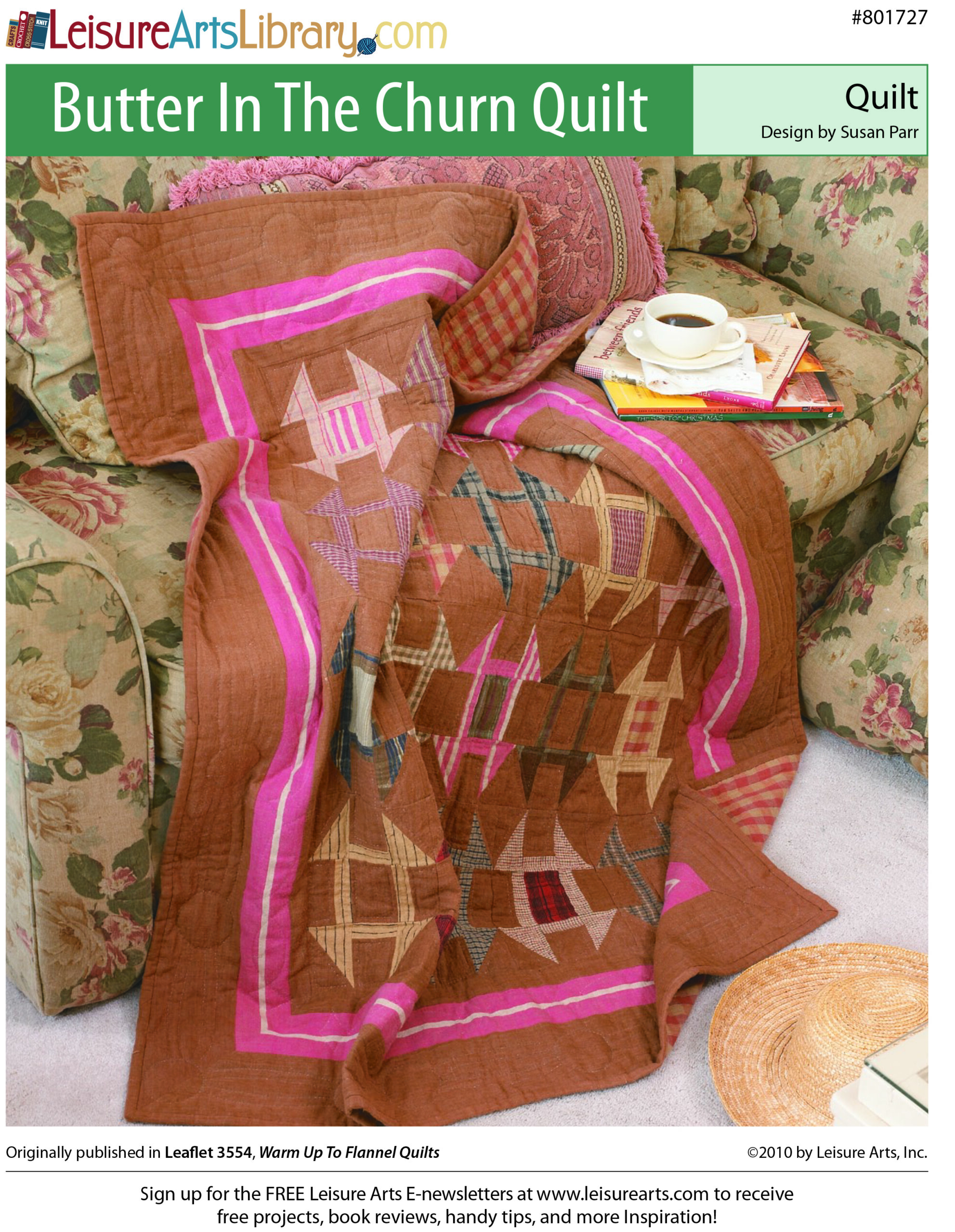 Leisure Arts Warm Up To Flannel Butter In The Churn Quilt ePattern