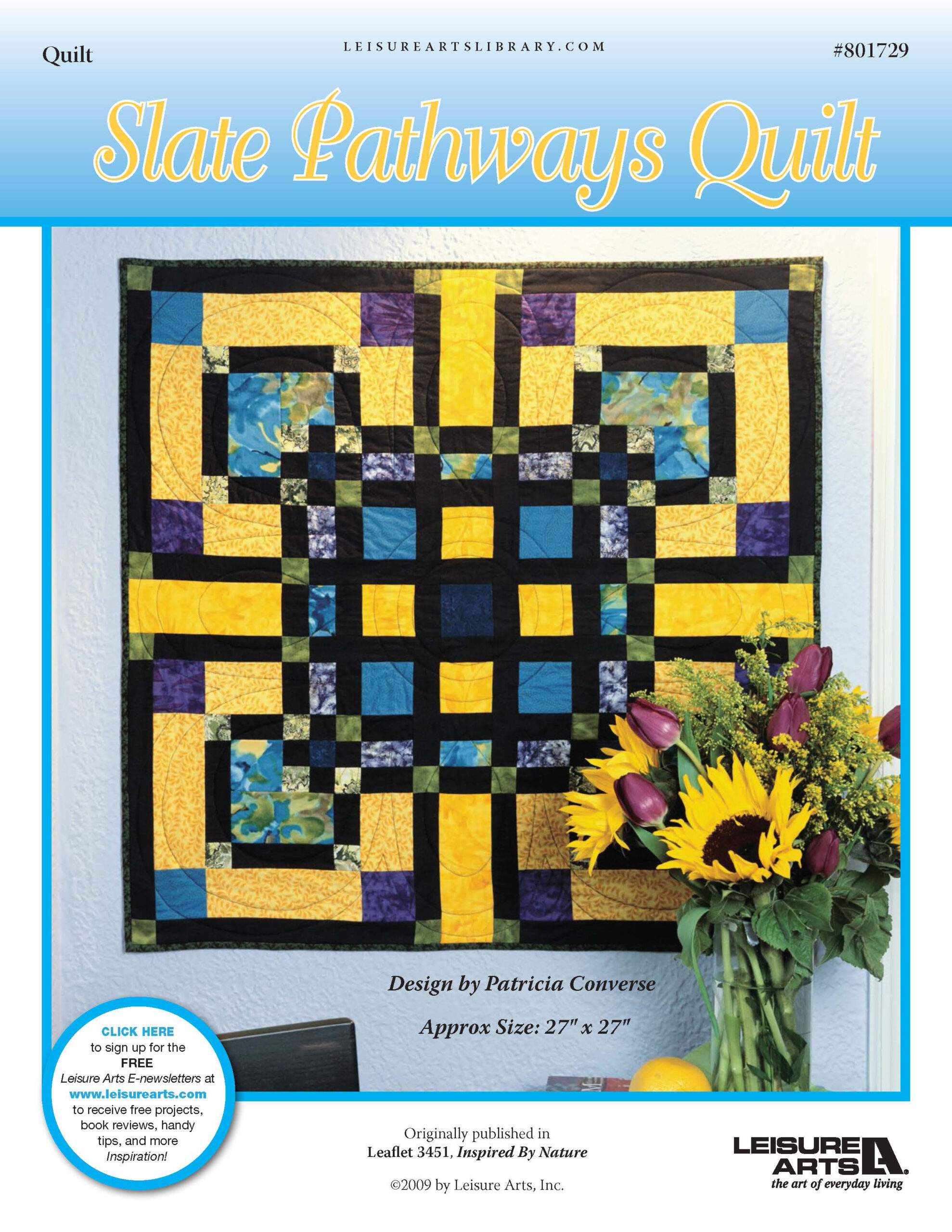 Leisure Arts Inspired By Nature Slate Pathways Quilt ePattern