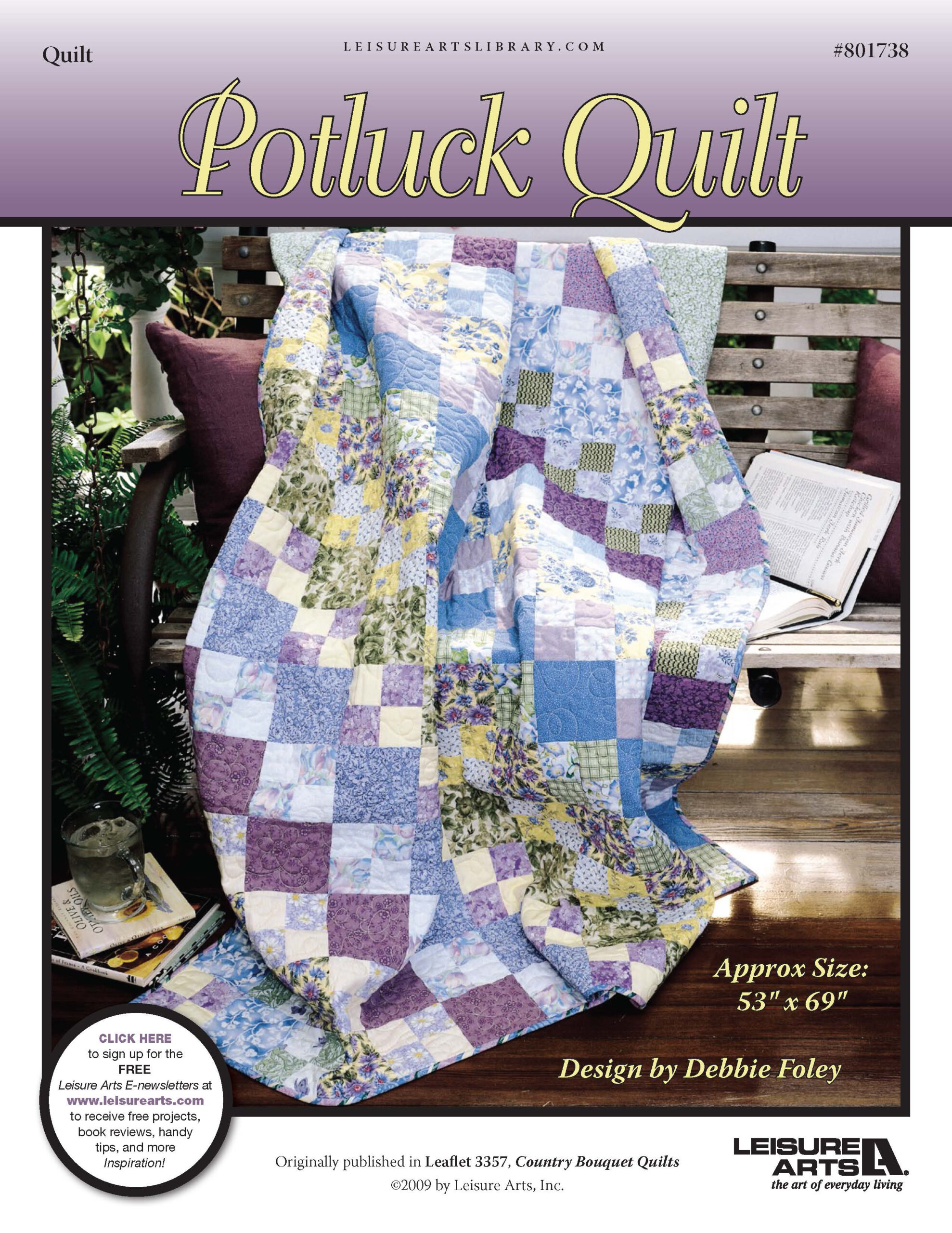 Leisure Arts Country Bouquet Quilts Potluck ePattern