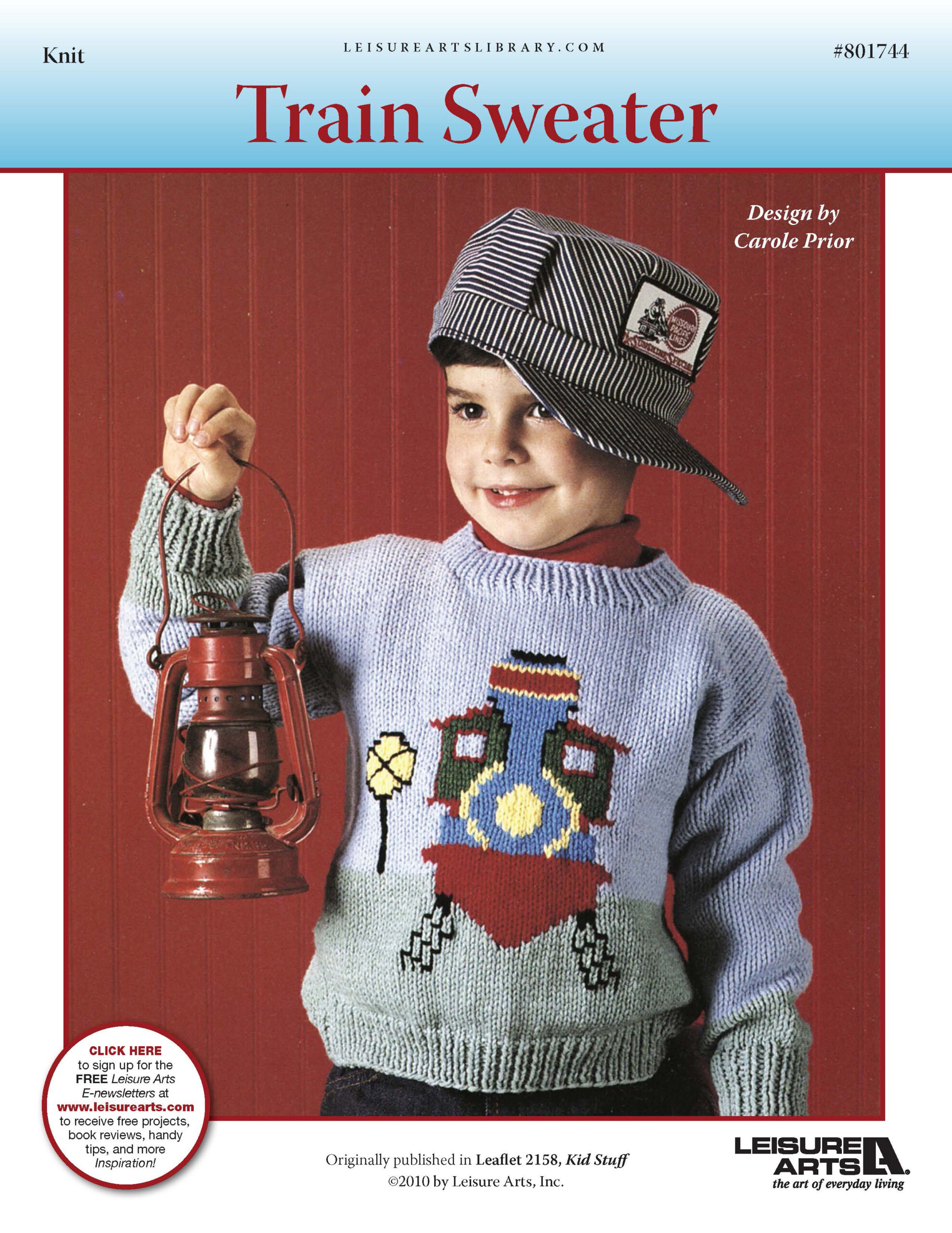 Leisure Arts Kid Stuff Train Sweater Knit ePattern