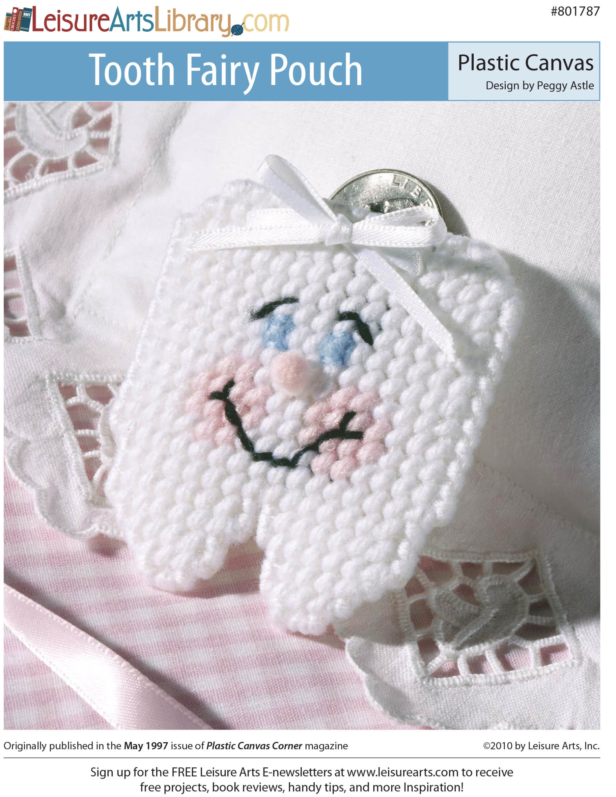 Leisure Arts Tooth Fairy Pouch Plastic Canvas ePattern