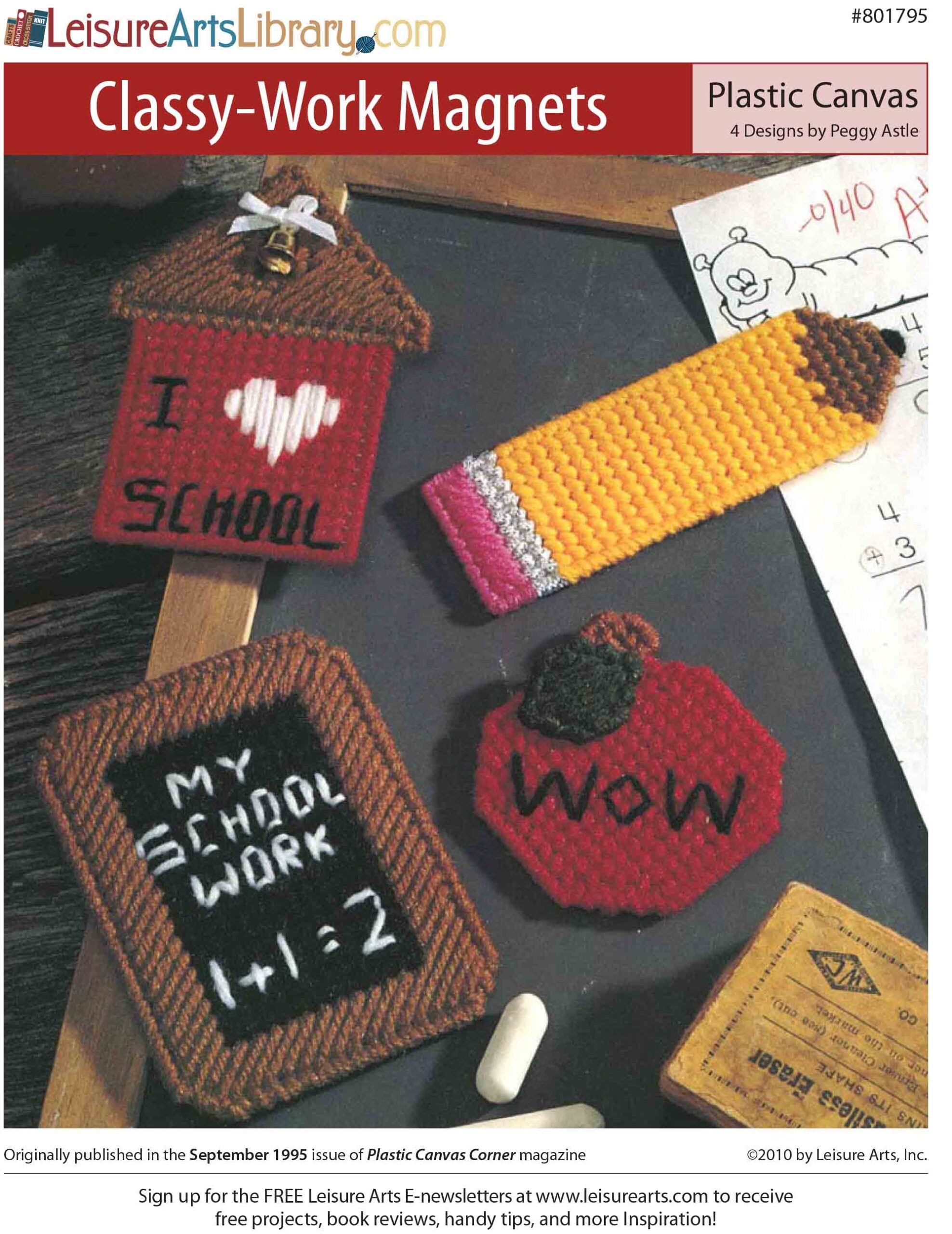Leisure Arts ClassyWork Magnets Plastic Canvas ePattern