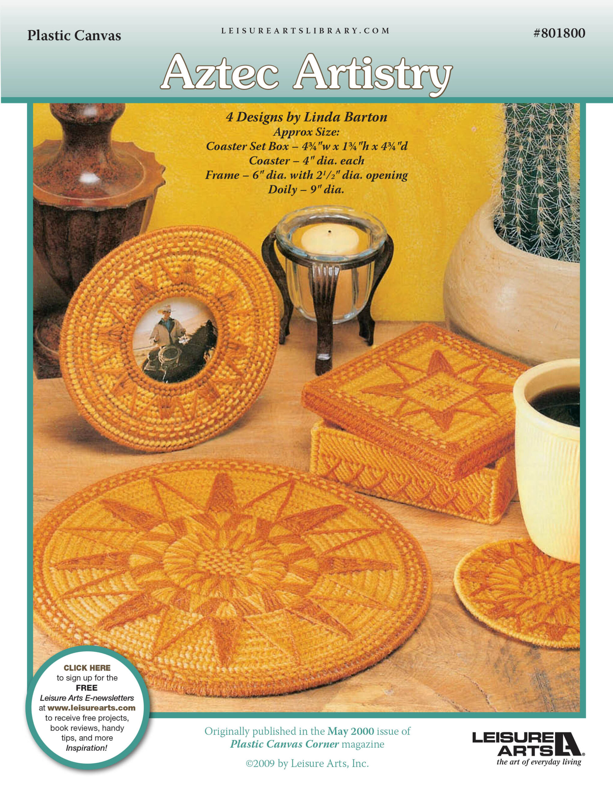 Leisure Arts Aztec Artistry Plastic Canvas ePattern